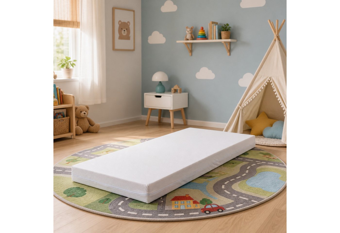 Komfortschaummatratze H2–14 cm Höhe, Abnehmbar & Allergikerfreundlich, Best for Home, 14 cm hoch, (Einzelartikel, 1 × Komfortschaummatratze H2 mit abnehmbarem Bezug), Allergikerfreundlich, abnehmbarer Bezug