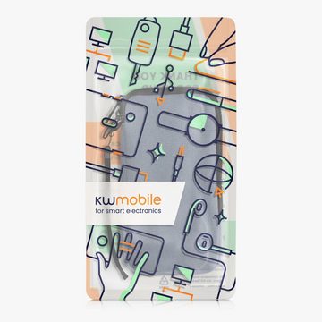 kwmobile Handyhülle Handy Tasche für Smartphones XL - 6,7/6,8" Hülle, Canvas Handyhülle mit Mikrofaser Inlay in Jeansblau