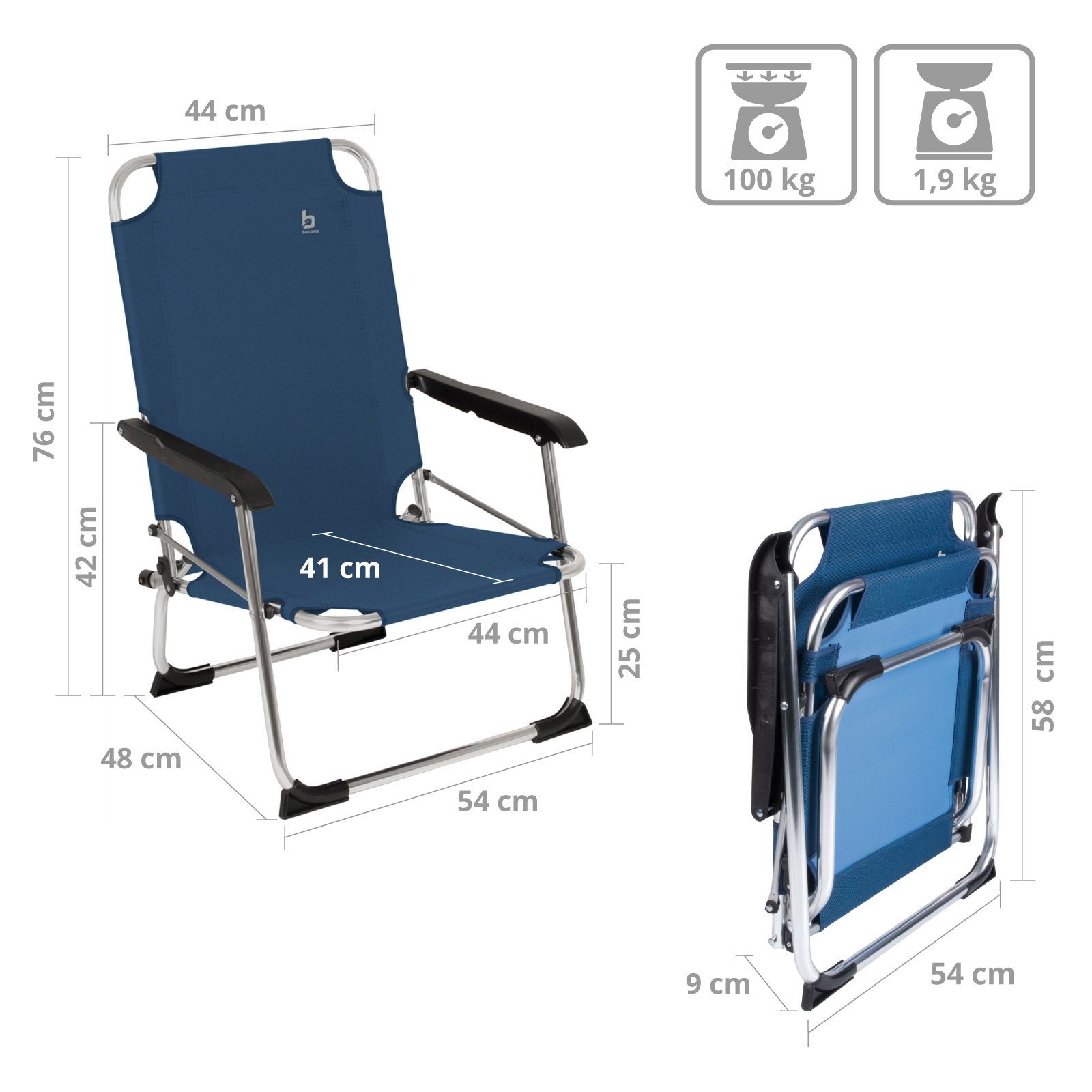 Bo-Camp Campingstuhl Alu Strand Stuhl Copa günstig online kaufen