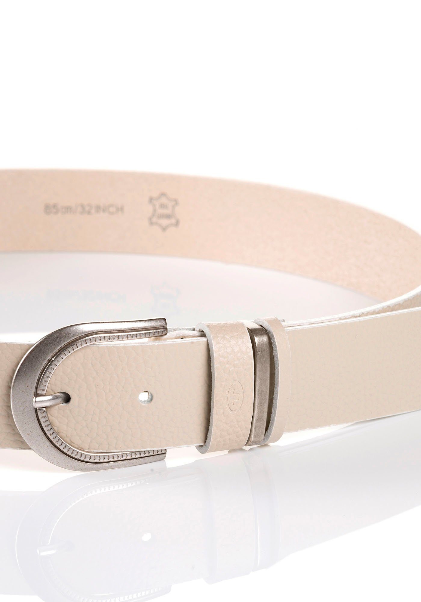 TOM TAILOR Ledergürtel TTSANDRA 3,5 cm breiter Damengürtel, genarbte Oberfl günstig online kaufen