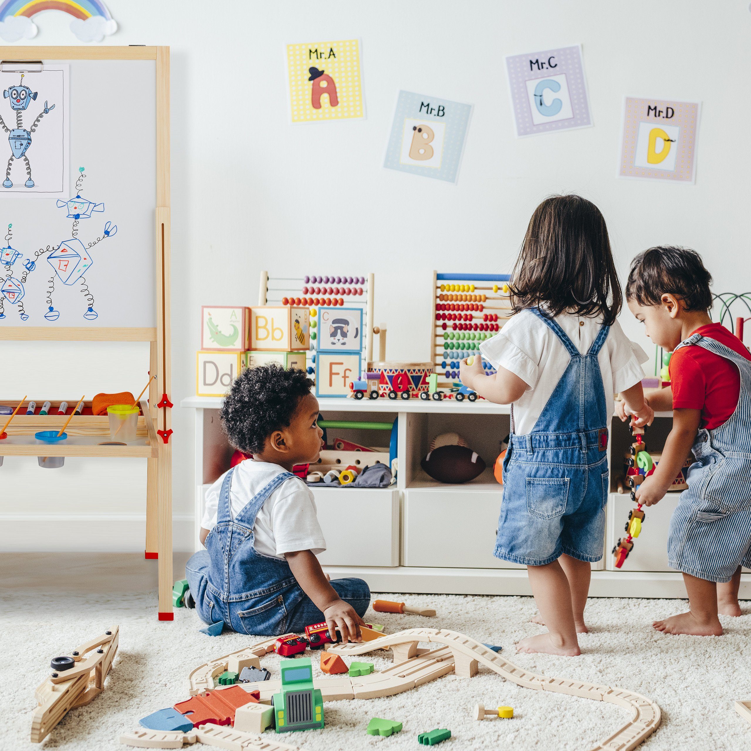 relaxdays Standtafel Kinder mit Whiteboard günstig online kaufen