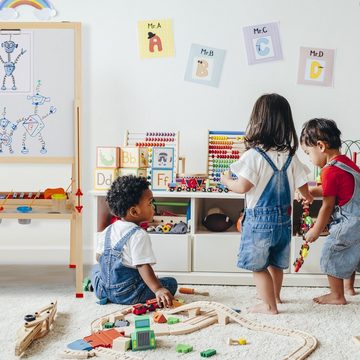 relaxdays Standtafel Standtafel Kinder mit Whiteboard