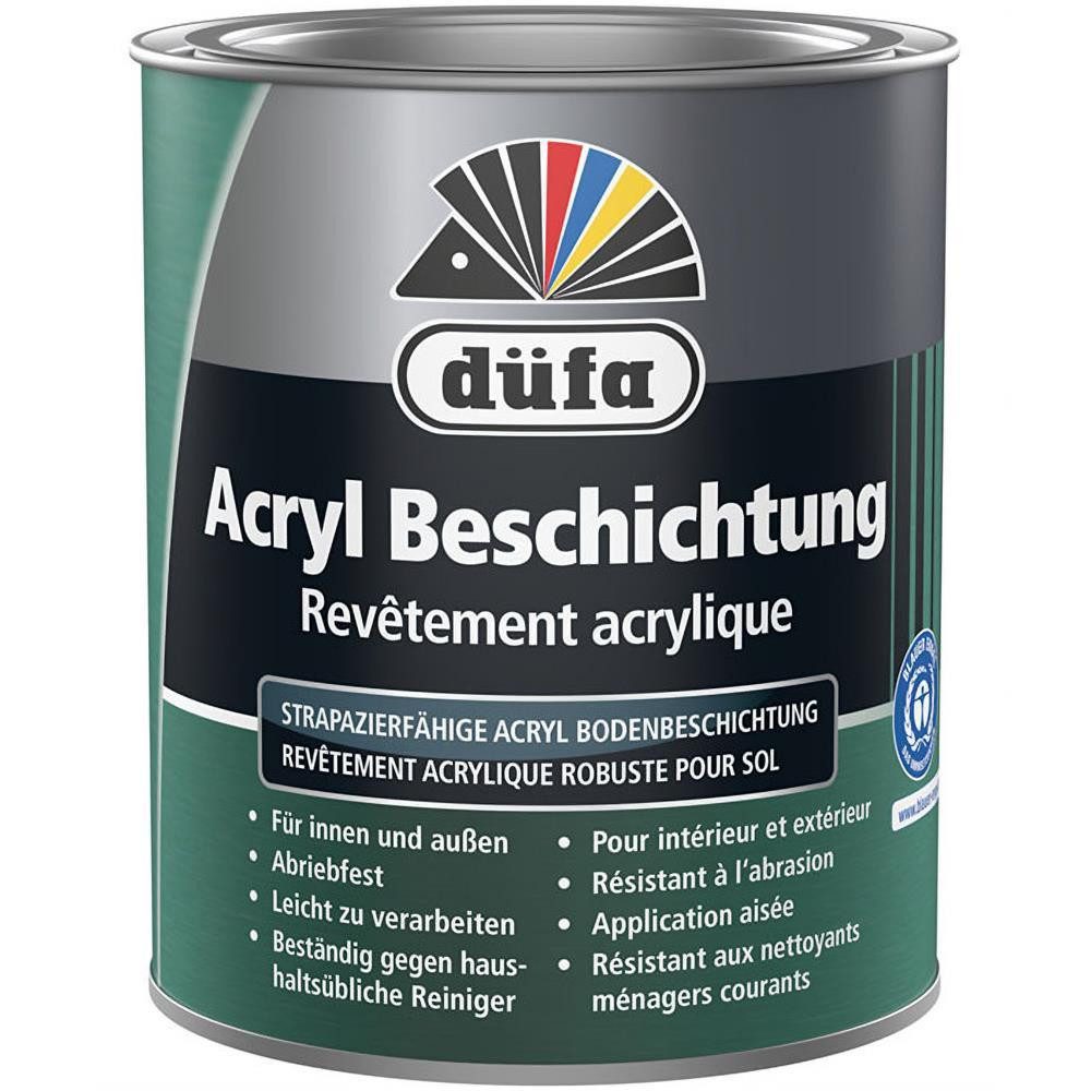 düfa Bodenversiegelung Acryl-Beschichtung 2,5 L wetterbeständige Bodenbeschichtung grau, Wasserverdünnbar und geruchsarm