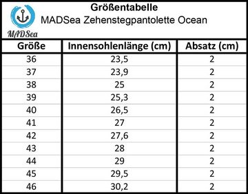 MADSea Ocean Badepantolette farbenfroher Zehenstrenner - weich & bequem