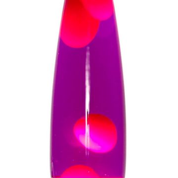 Licht-Erlebnisse Lavalampe JENNY, Retro Lampe Lila Rot 42 cm Tischleuchte