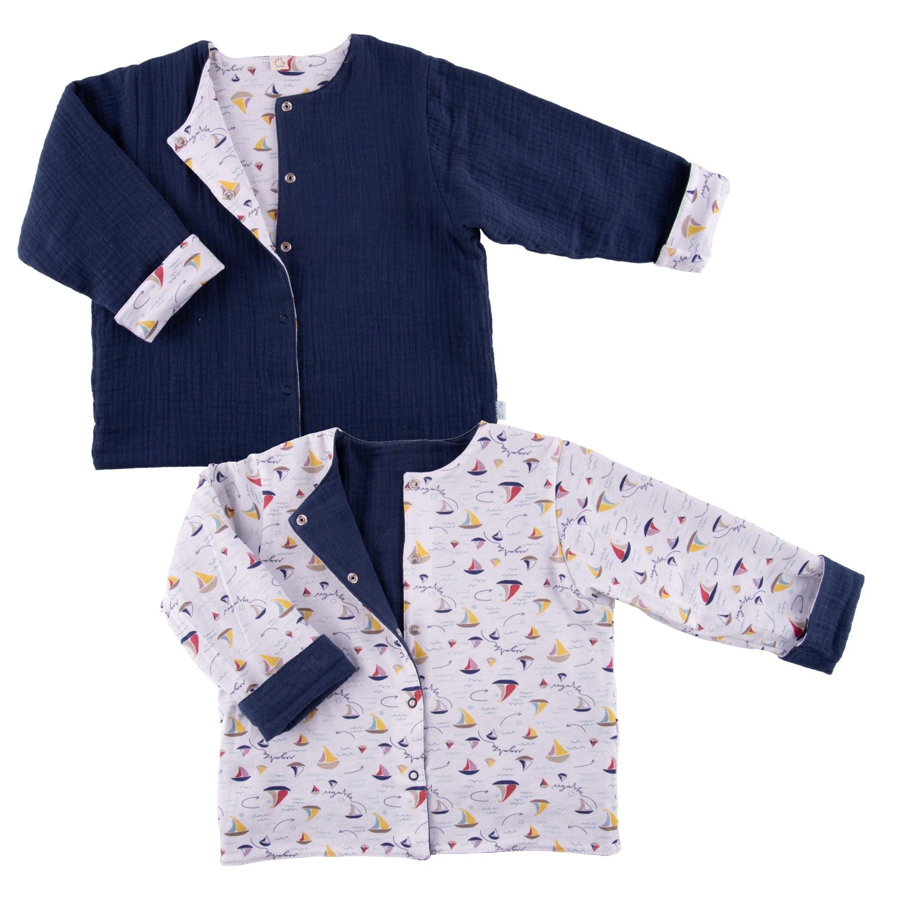 Popolini Shorts iobio Musselin Wendejacke Babyjacke für Frühling und Sommer