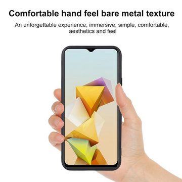 Wigento Handyhülle Für ZTE Blade A73 5G TPU Hülle Case Schwarz + 0,26 H9 Glas Schutz