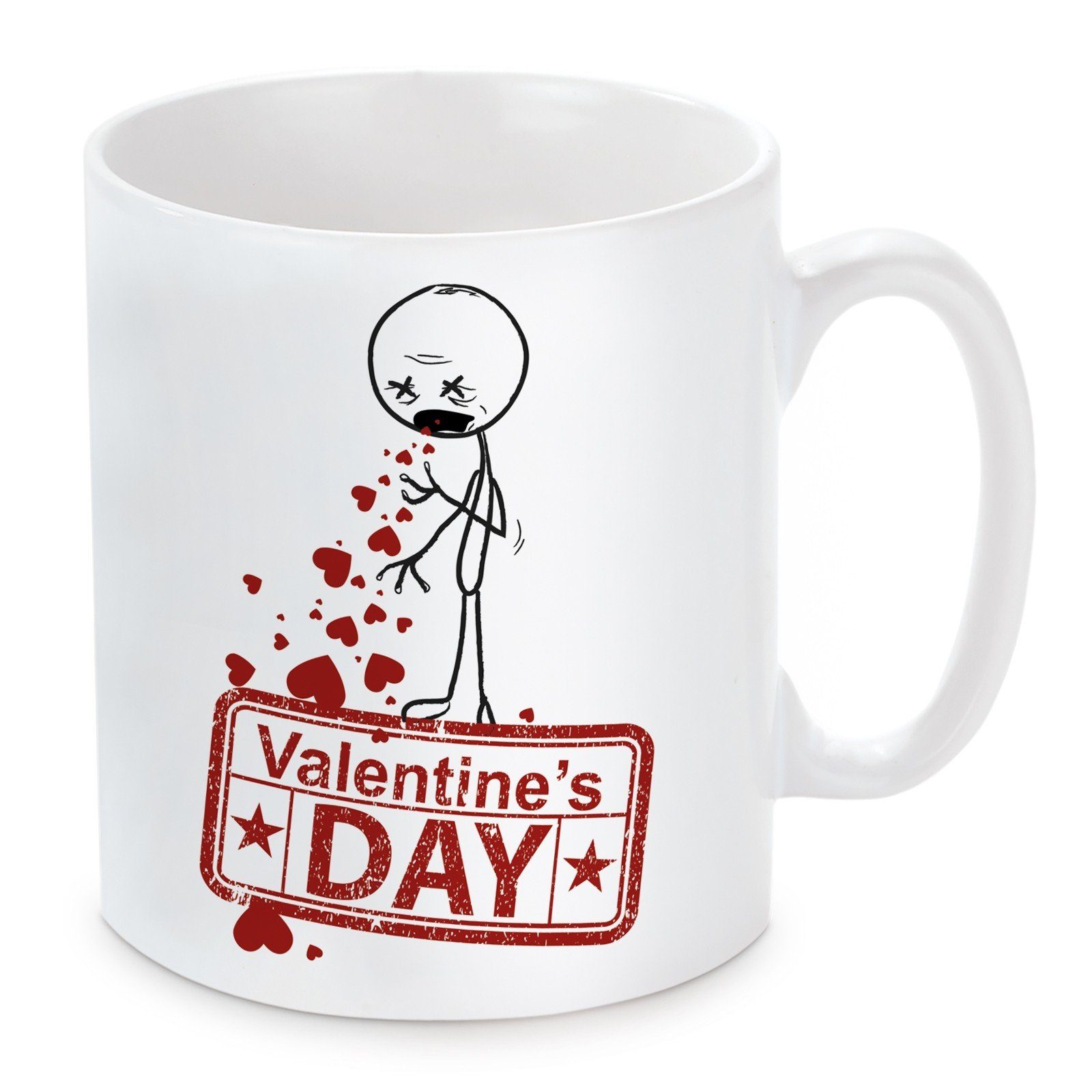 Kaffeetasse Day, Keramik, und Motiv Kaffeebecher mit spülmaschinenfest Valentine's Tasse mikrowellengeeignet Herzbotschaft