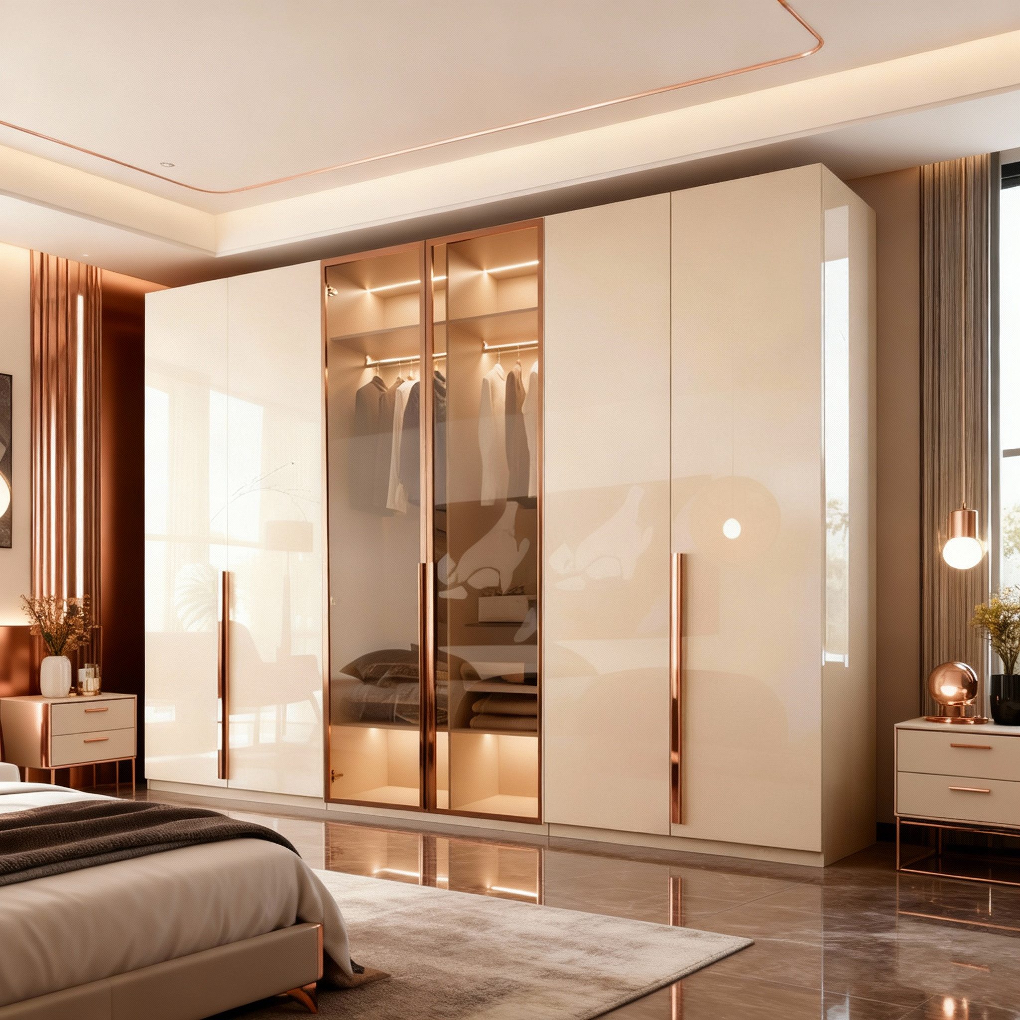 Palms-Store Kleiderschrank Drehtürenschrank Capdown, 6-türig, Hochglanz, mi günstig online kaufen