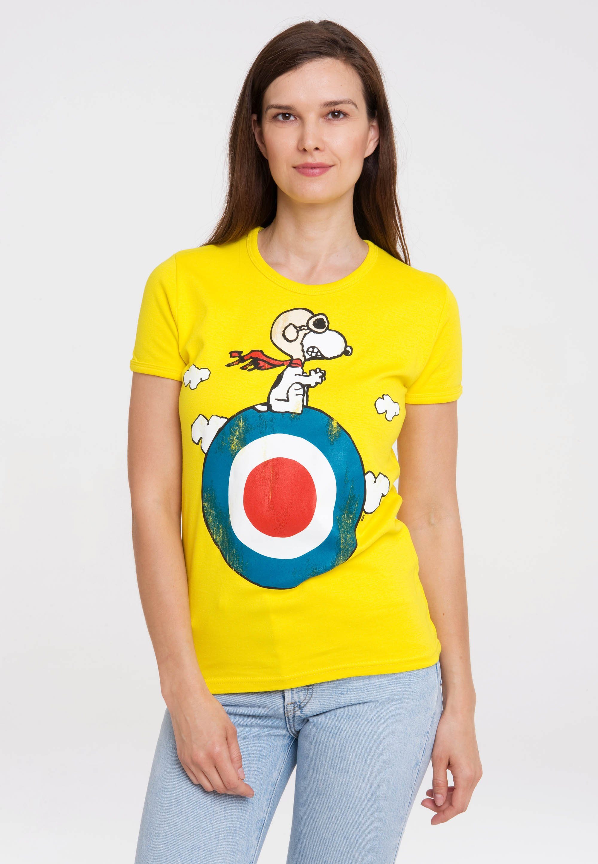 LOGOSHIRT T-Shirt lizenziertem mit Originaldesign Snoopy