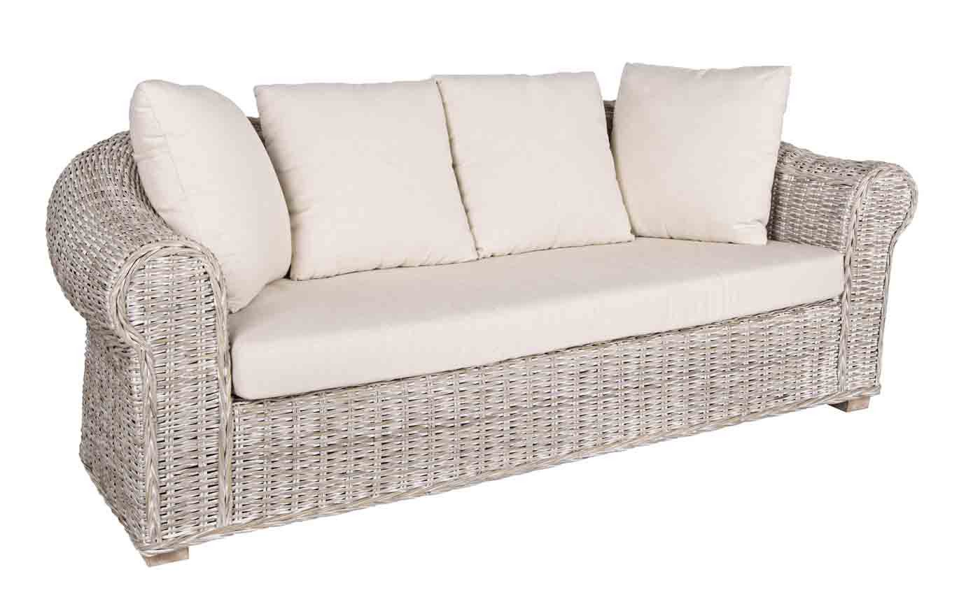 Bizzotto Gartensofa Rattansofa Coba, 205 cm