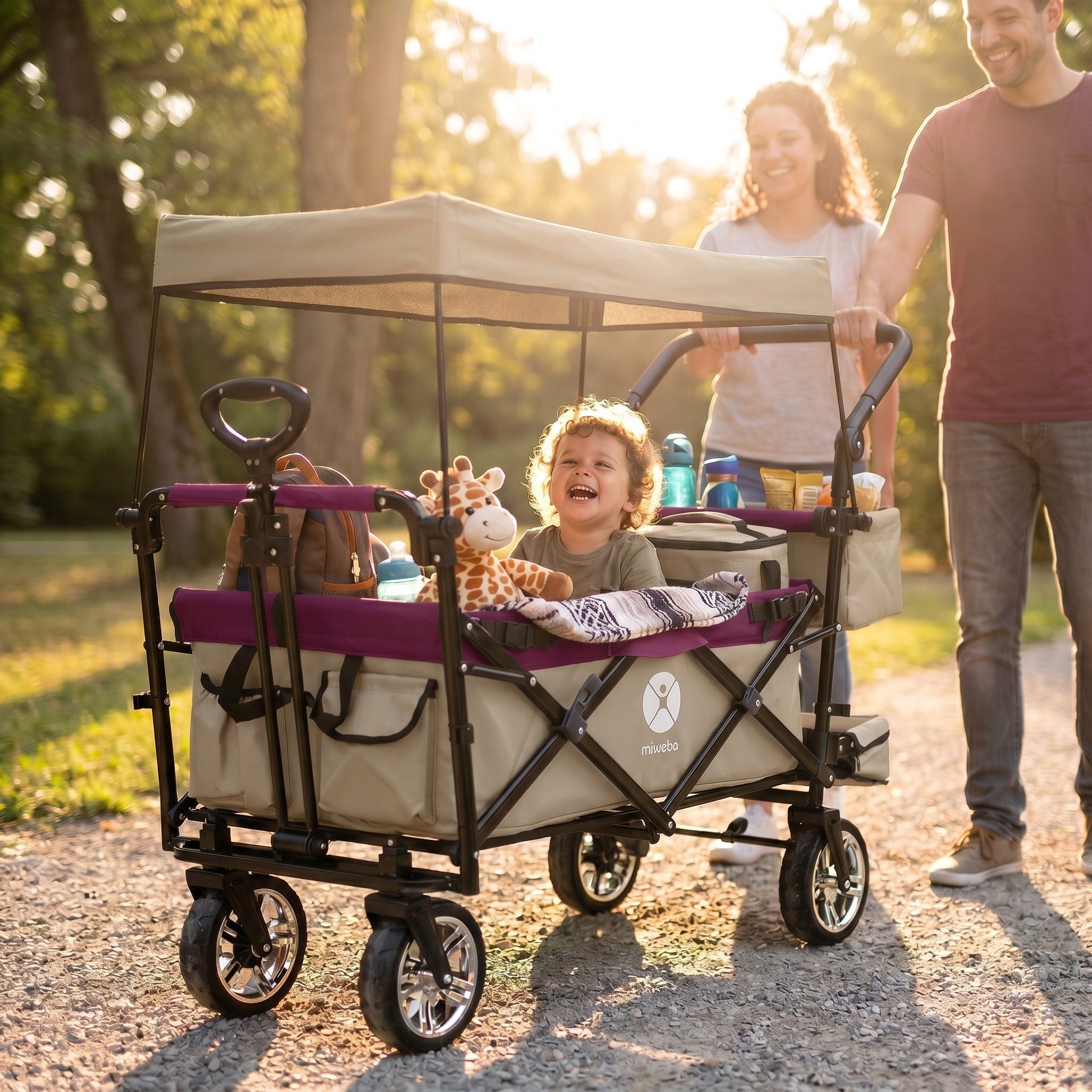 miweba Bollerwagen faltbar Transportkarre Handwagen Bollerwagen MB-20 (Bollerwagen klappbar, Kinderwagen, Handwagen, Transportwagen, 1-tlg., faltbarer Bollerwagen, Bollerwagen für Kinder), faltbarer Bollerwagen, Handwagen, Transportwagen