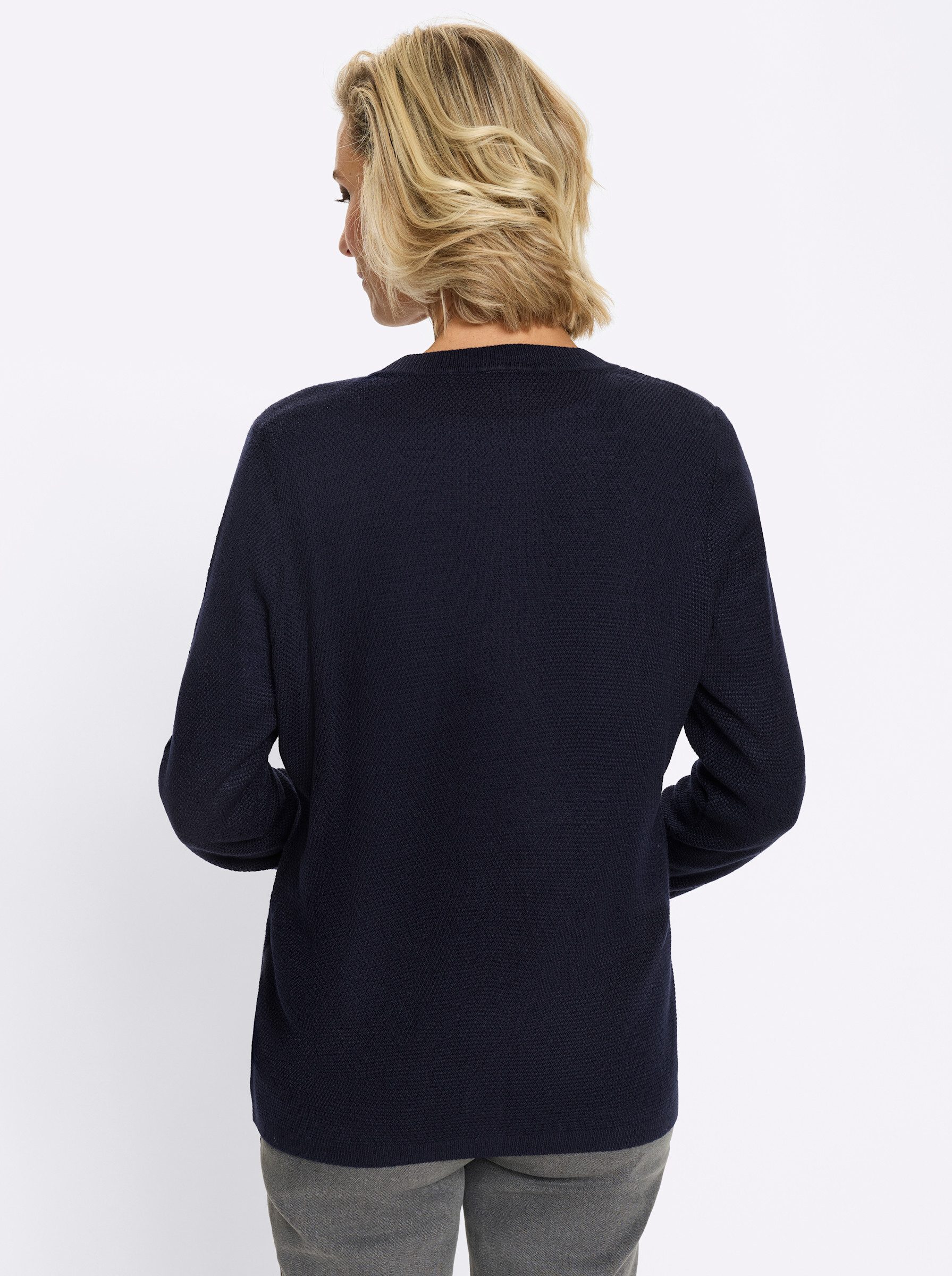 Sieh an! Strickjacke Strickjacke Langarm Struktur, Perlmuster günstig online kaufen