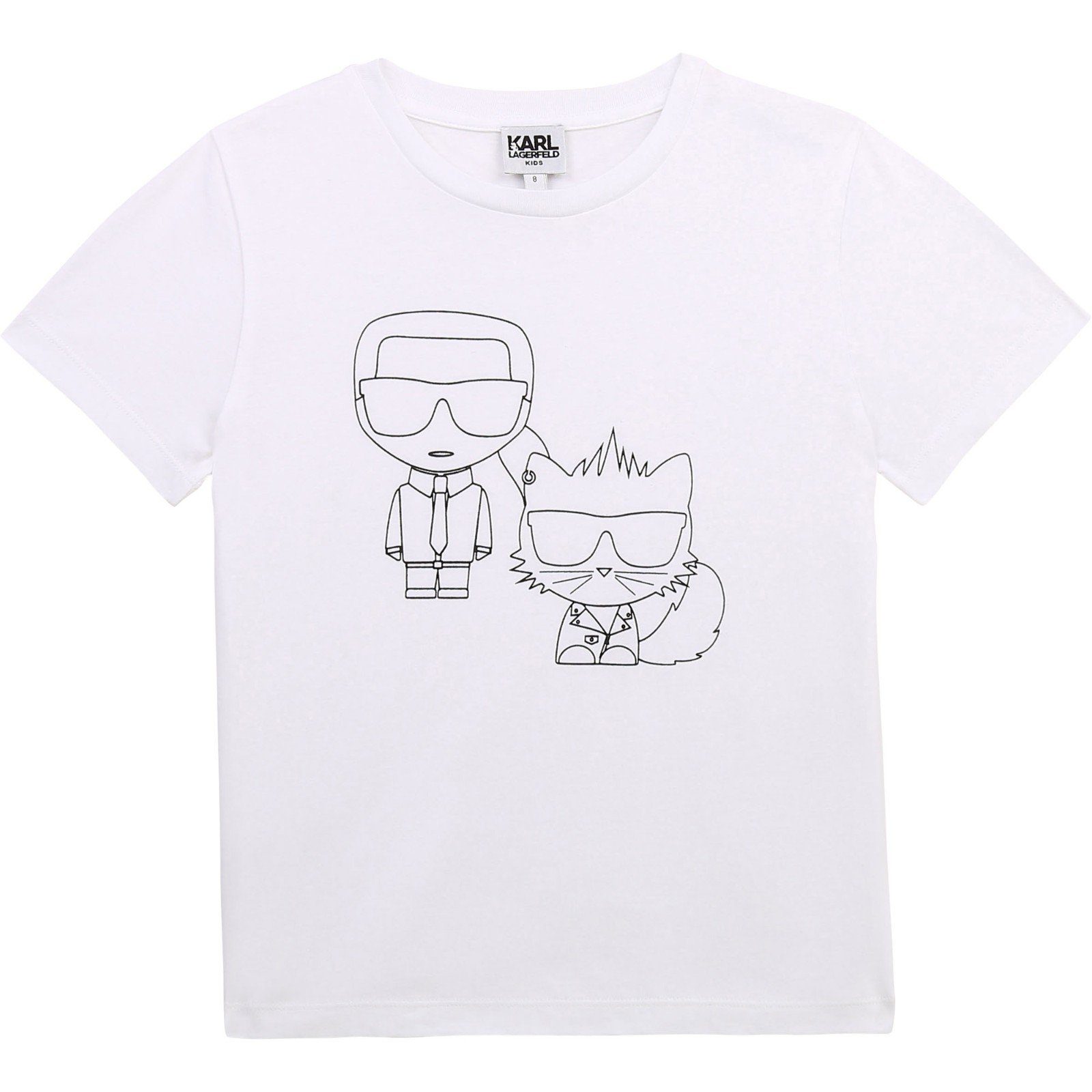KARL LAGERFELD Print-Shirt Karl Lagerfeld T-Shirt weiß Karl und Choupette Bad Boy