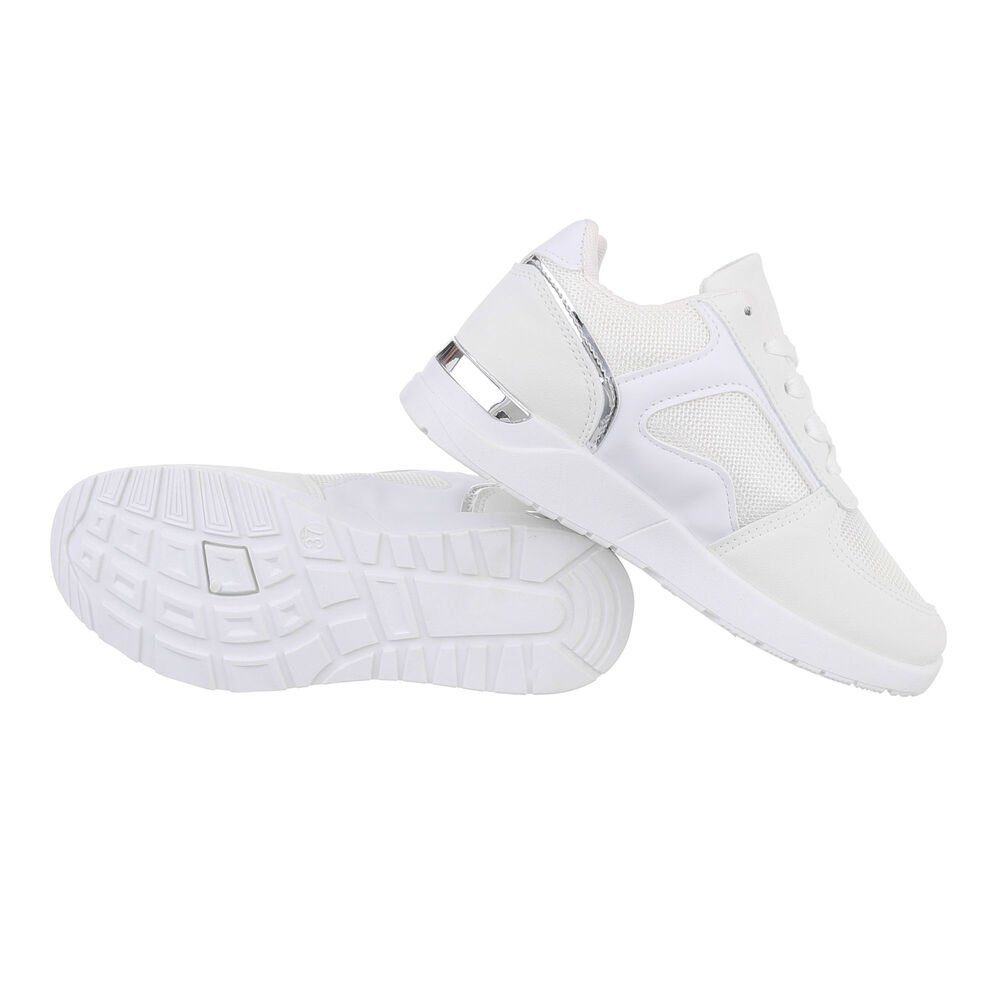 Ital-Design Damen Low-Top Freizeit Sneaker Flach Sneakers Low in Weiß günstig online kaufen