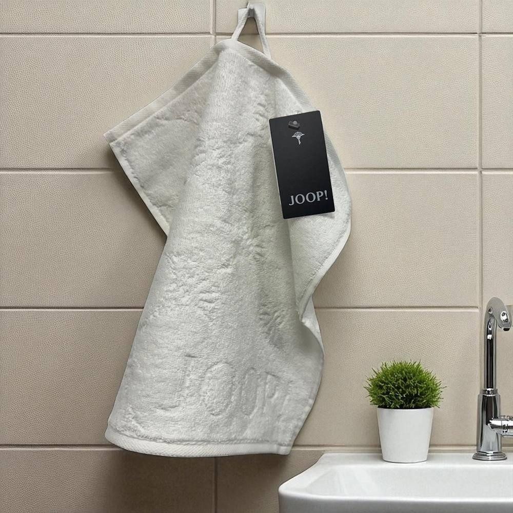 JOOP! Handtücher Uni Cornflower 1670 Weiß, 100% Baumwolle günstig online kaufen