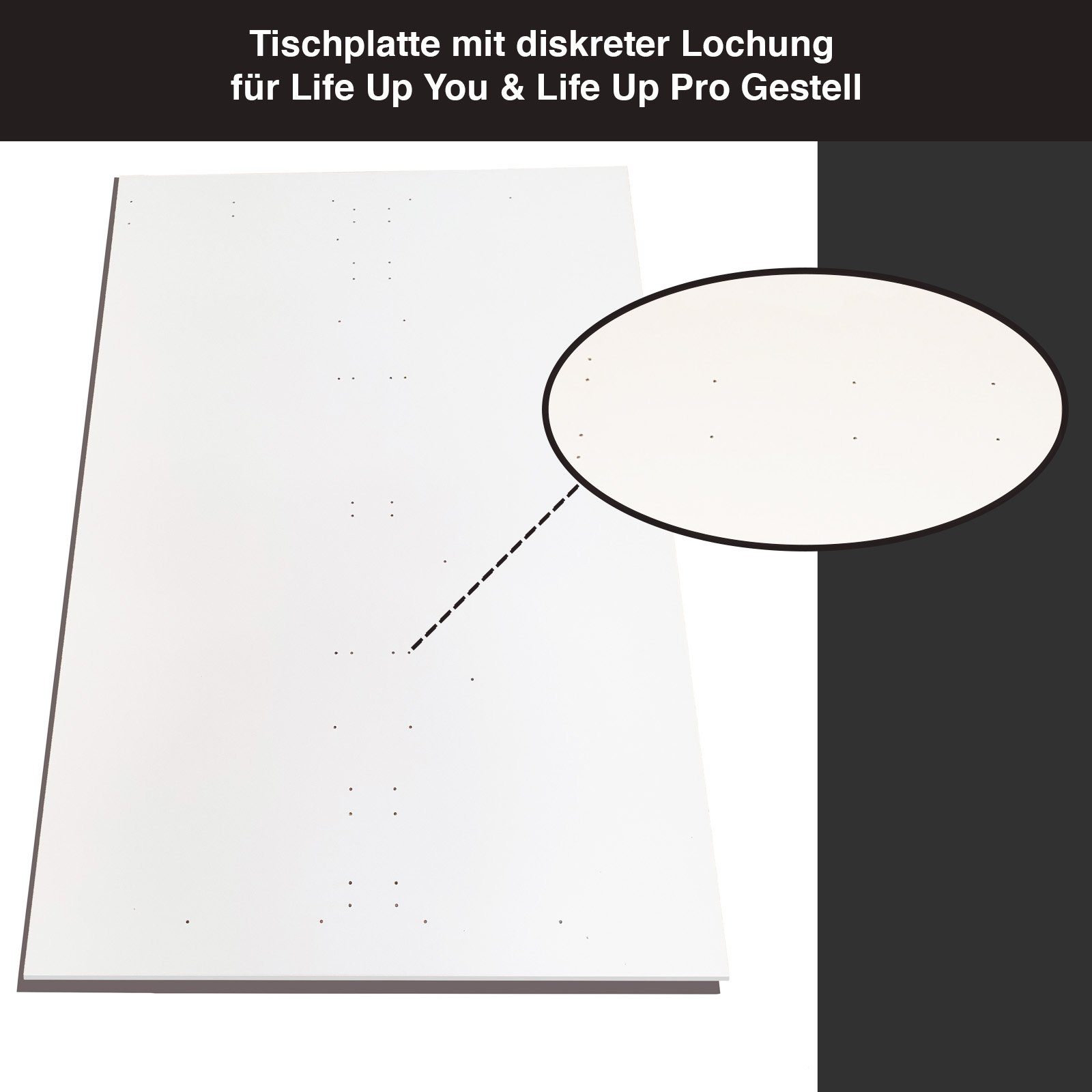 Schaff Tischplatte Eiche 120 Platinweiß, / 180x80 oder 140 / cm 160 