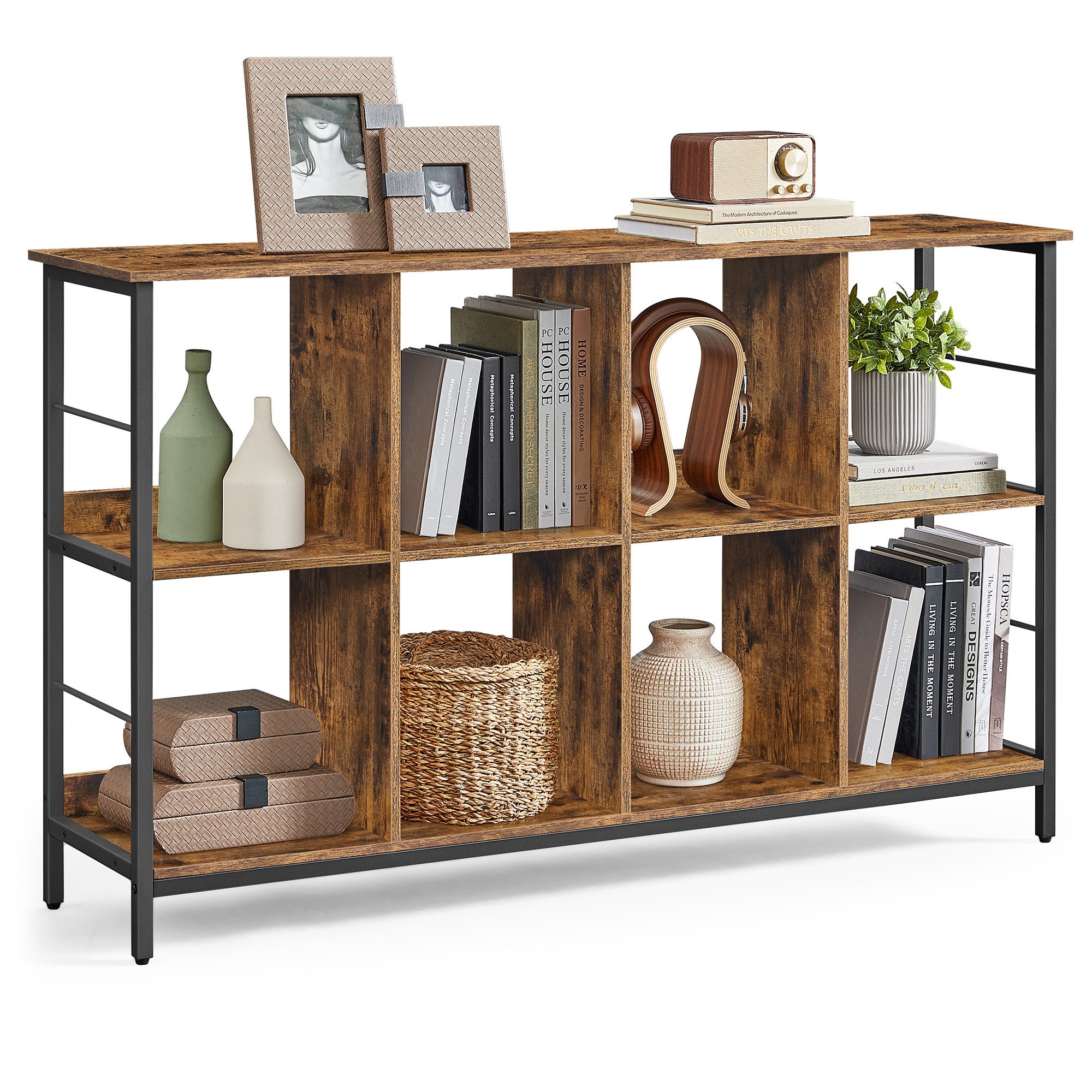 VASAGLE Bücherregal Aufbewahrungsregal, Standregal mit 6/8/9 Fächern günstig online kaufen