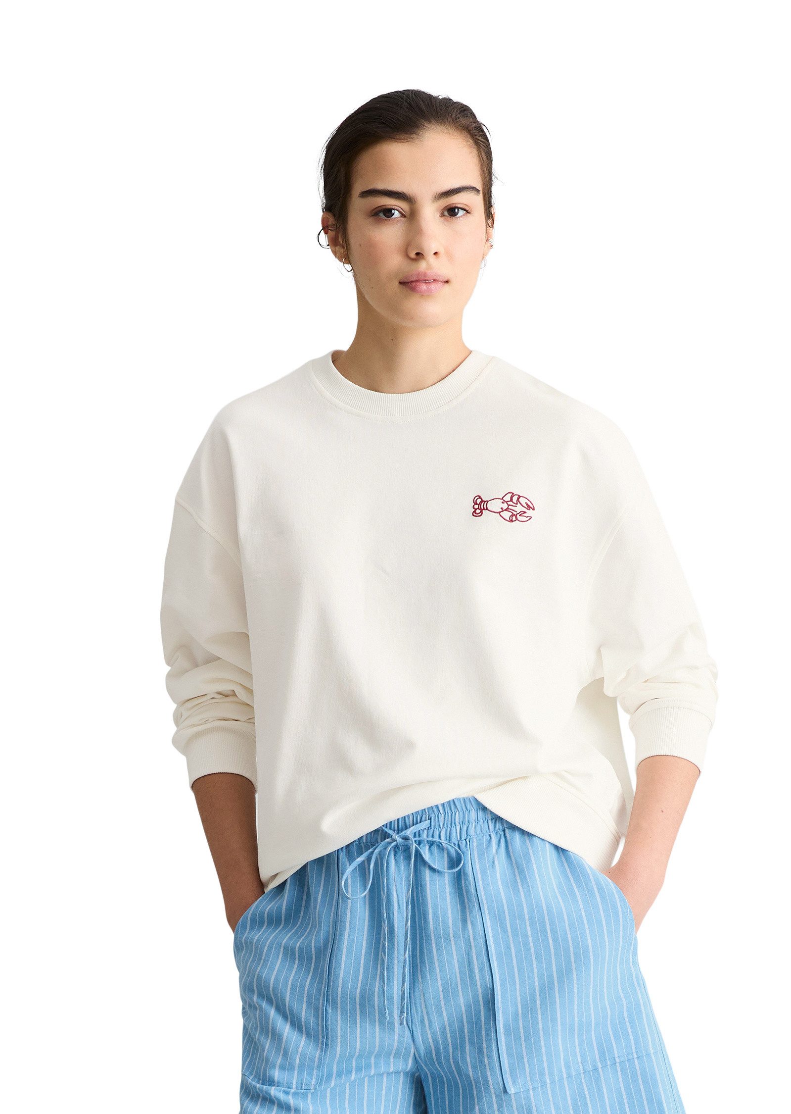 Marc O'Polo DENIM Sweatshirt mit markantem Rückenprint