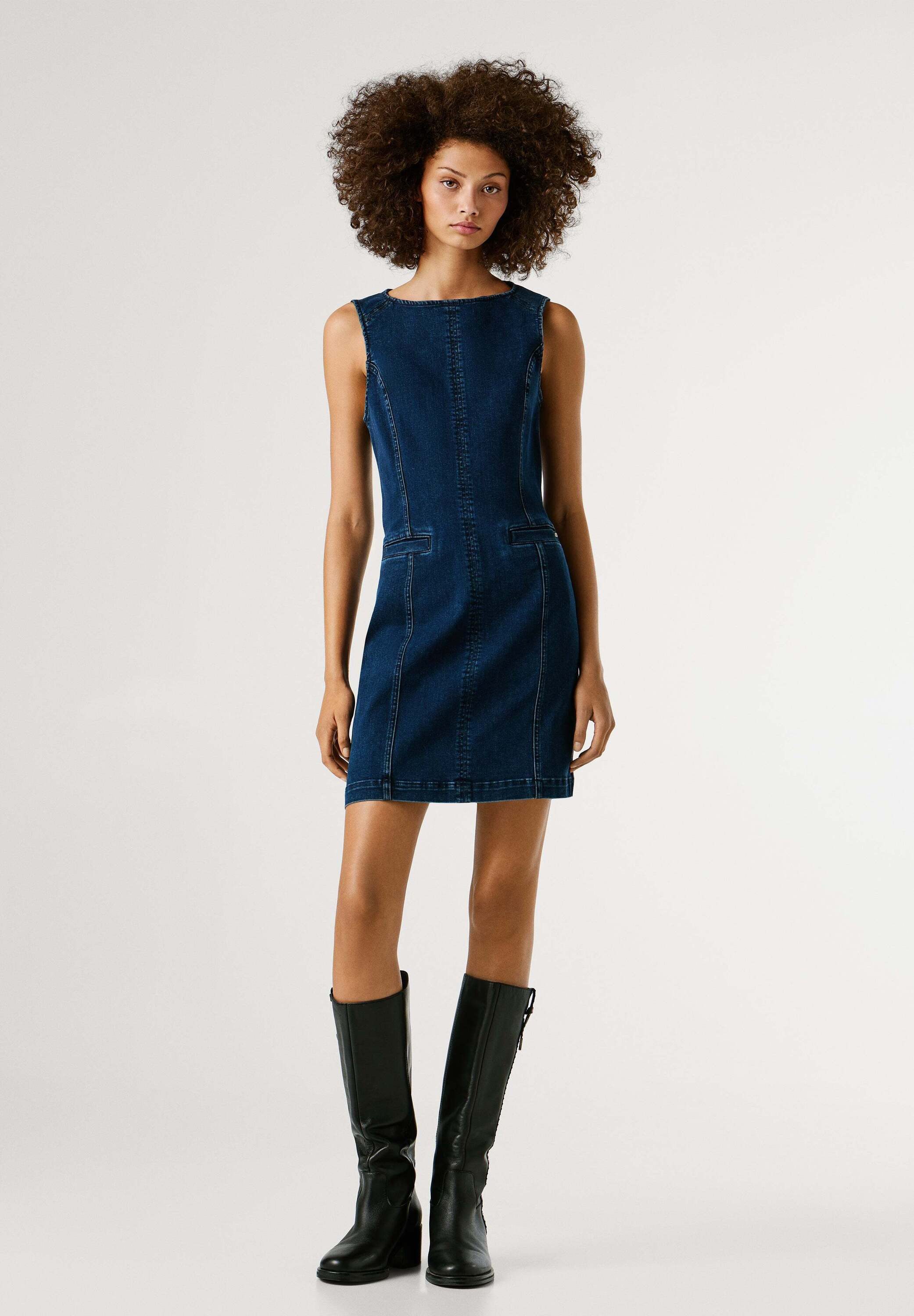 Pepe Jeans Jeanskleid denim dress CONTOUR SHIFT DRESS KIM