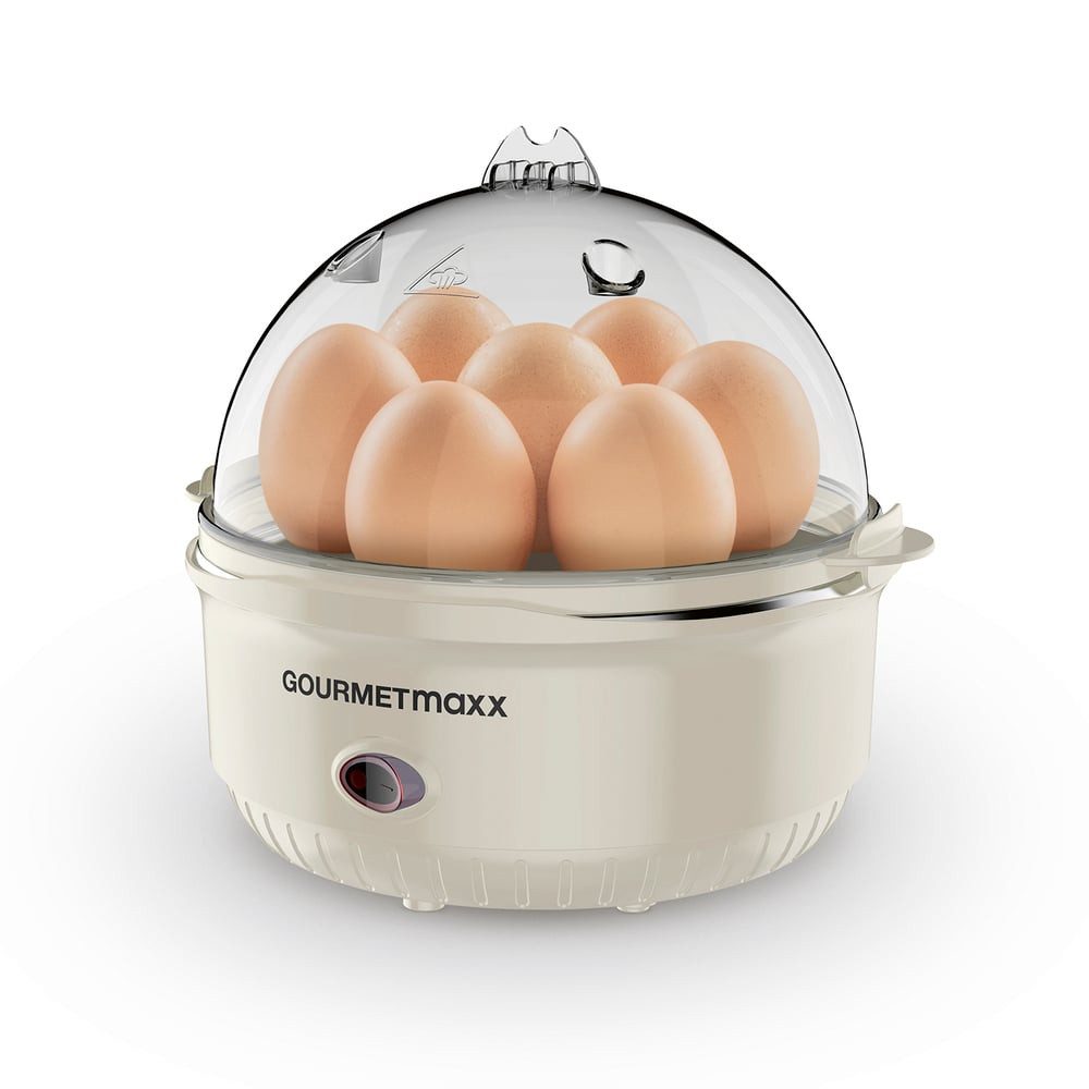 GOURMETmaxx Eierkocher "Retro", 350 W, Eierkochen ohne Topf und ohne geplatzte Eierschalen durch Eipick