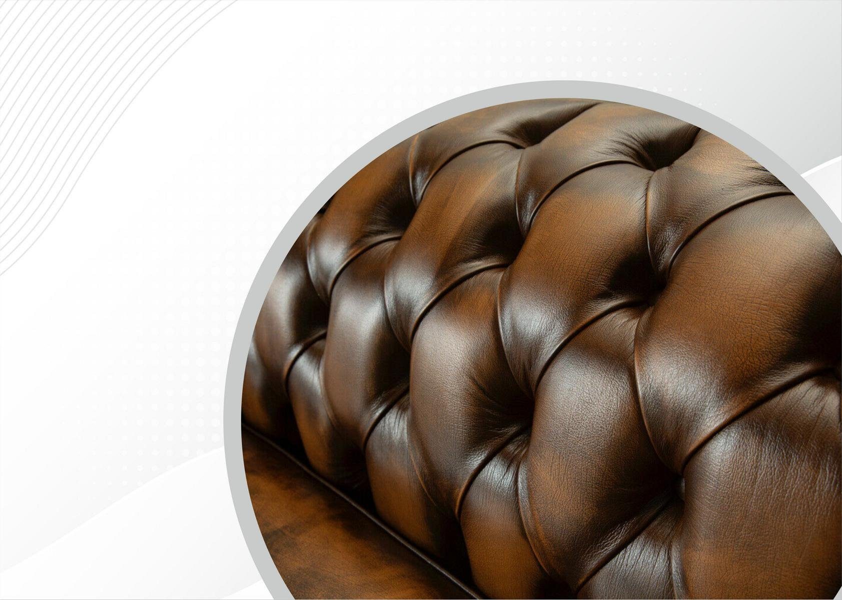 Xlmoebel Chesterfield-Sofa Exquisites Sofa aus Massivholz mit handgefertigtem Chesterfield-Design, 4-Sitzer, Hergestellt in Europa