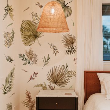 Coonoor Wandsticker Palmblatt-Wandaufkleber (3 St), Die Wanddekoration für moderne Kinderzimmer und Schlafzimmer
