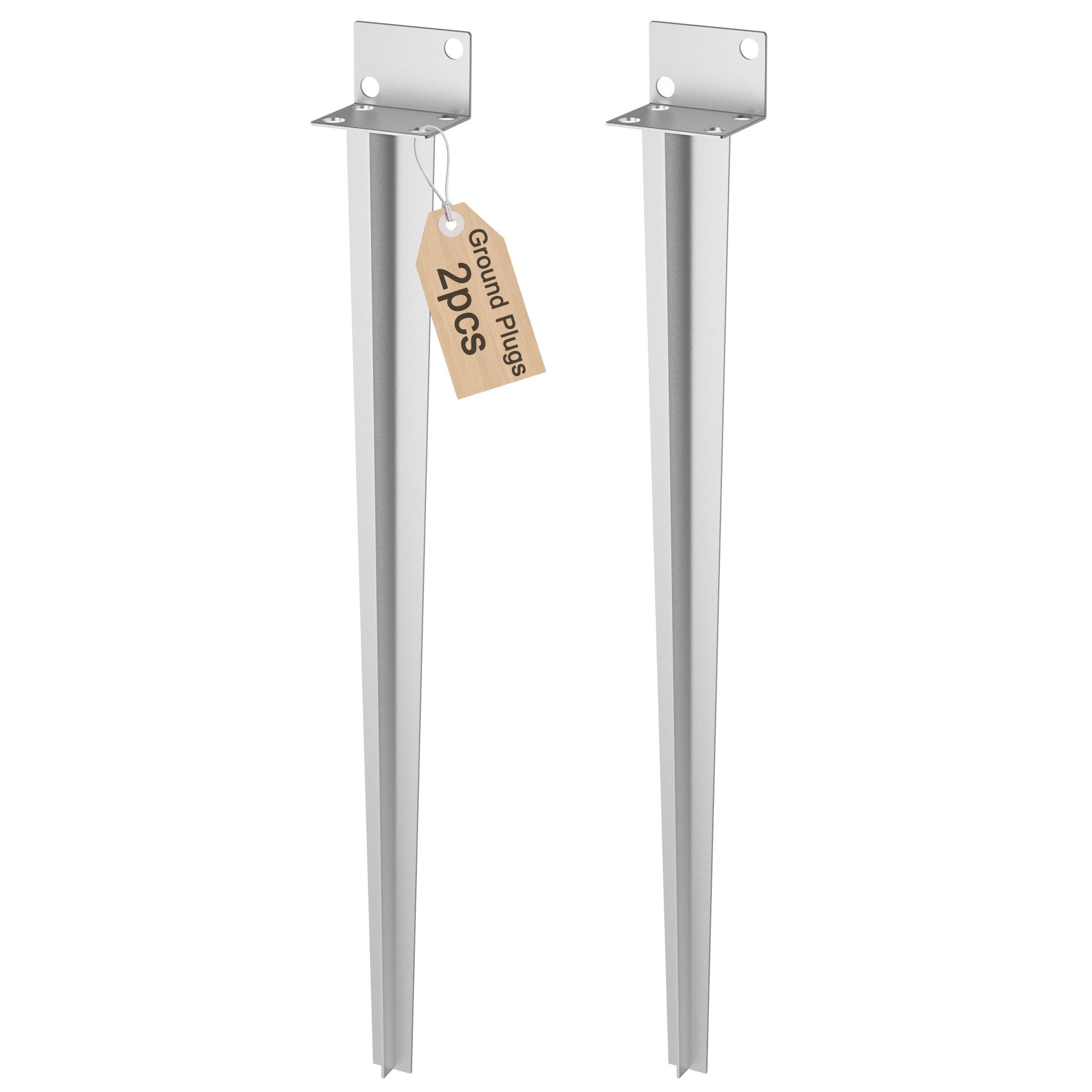 FIVMEN L-Pfostenträger 2/4x Universeller Bodenhülse Einschlagbodenhülse, (2-St., Feuerverzinkt Einschlagbodenhülse für Holzpfosten), Einschlag-Bodenhülse für Zäune Gartenprojekte