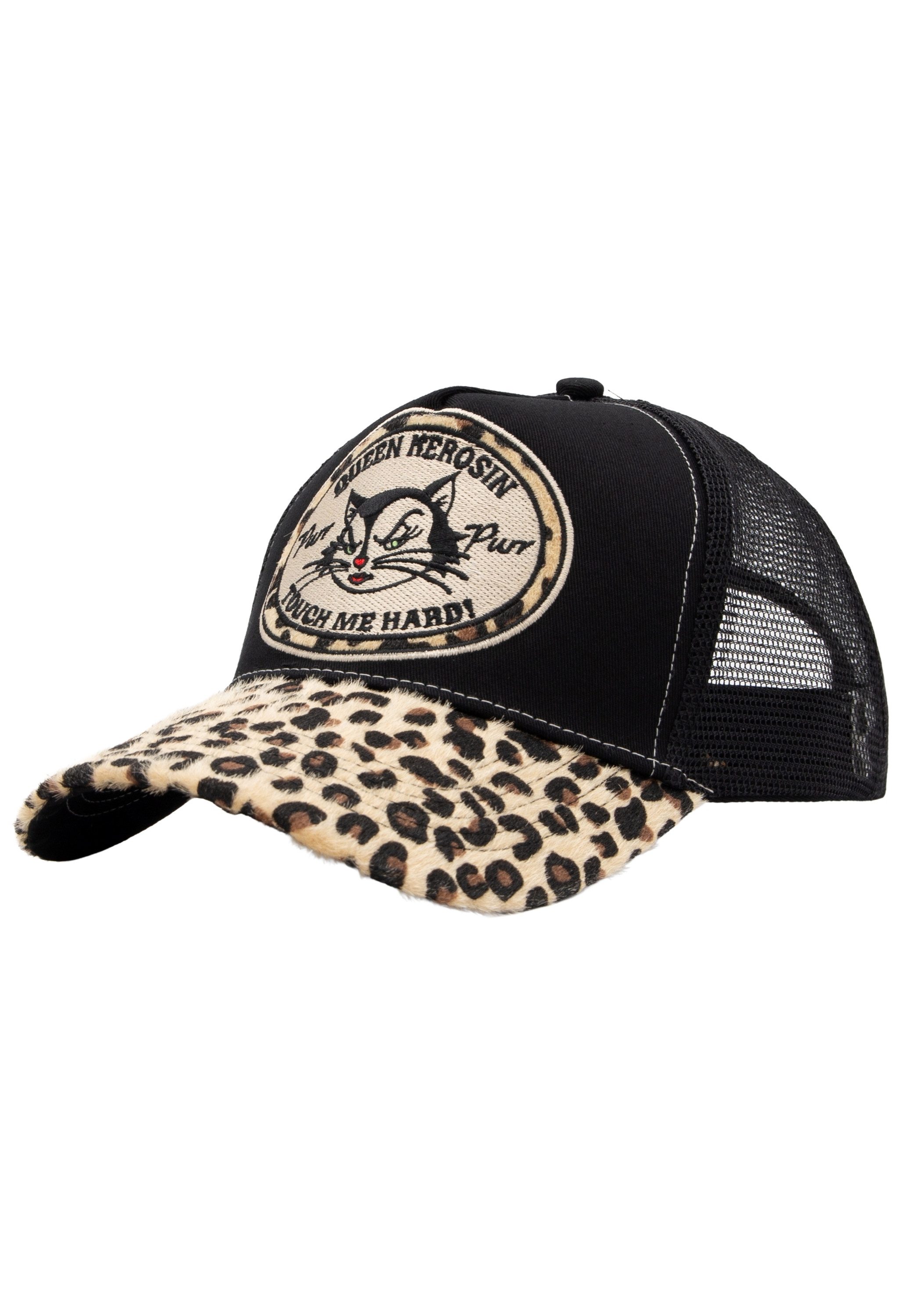 QueenKerosin Trucker Cap Touch Me Hard (1-St) mit Leo-Schirm günstig online kaufen
