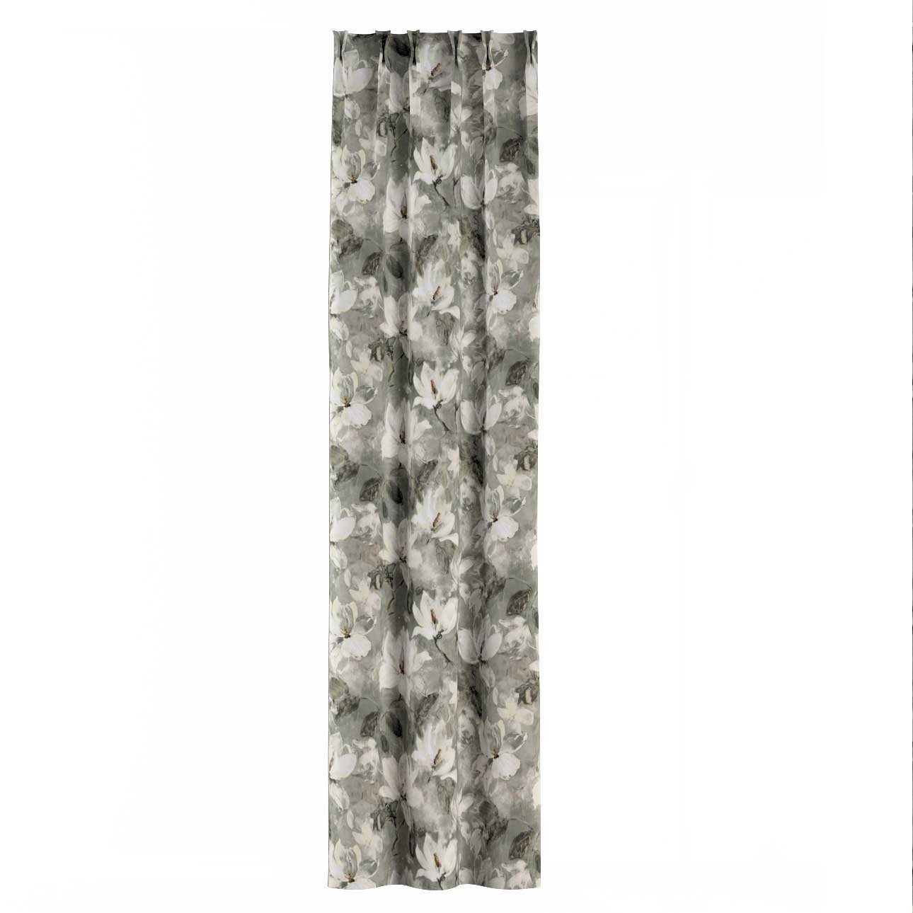 100 Vorhang flämischen Velvet, 2-er Vorhang 70 Dekoria x grau-weiß mit cm, Falten