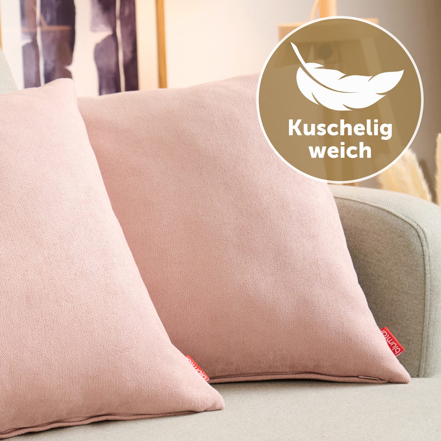 Blumtal Kissenbezug Chenille - Kuscheliges Zierkissen, (2 Stück), mit verst günstig online kaufen