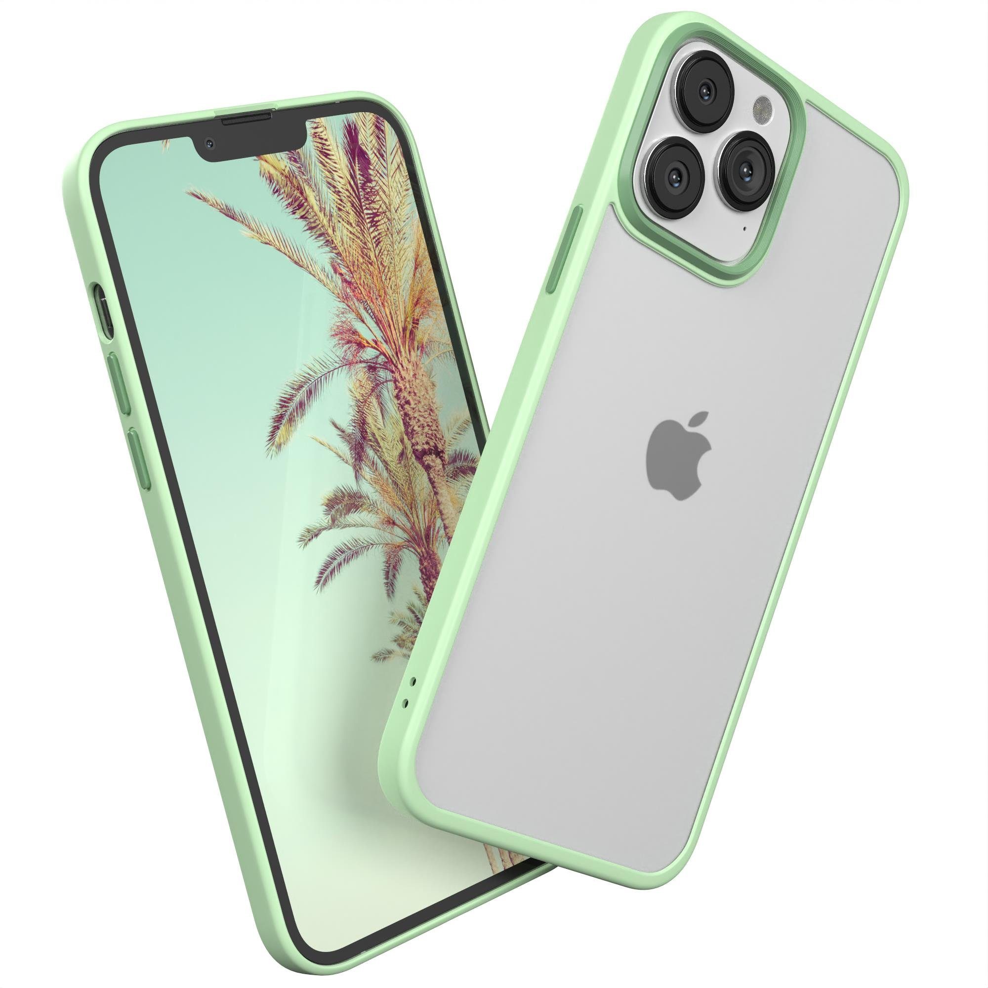 EAZY CASE Handyhülle Outdoor Case für Apple iPhone 13 Pro Max 6,7 Zoll, Handyhülle Dünn Slim Cover Durchsichtig Robust Displayschutz Grün