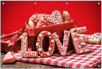 Wallario Sichtschutzzaunmatten Love Bakery - Backen mit Liebe