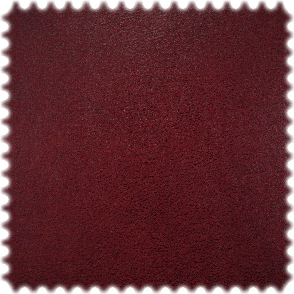 Heiro Stoff Microfaser Möbelstoff Uni Lederoptik Fresh Bordeaux, Meterware - Breite:138 cm