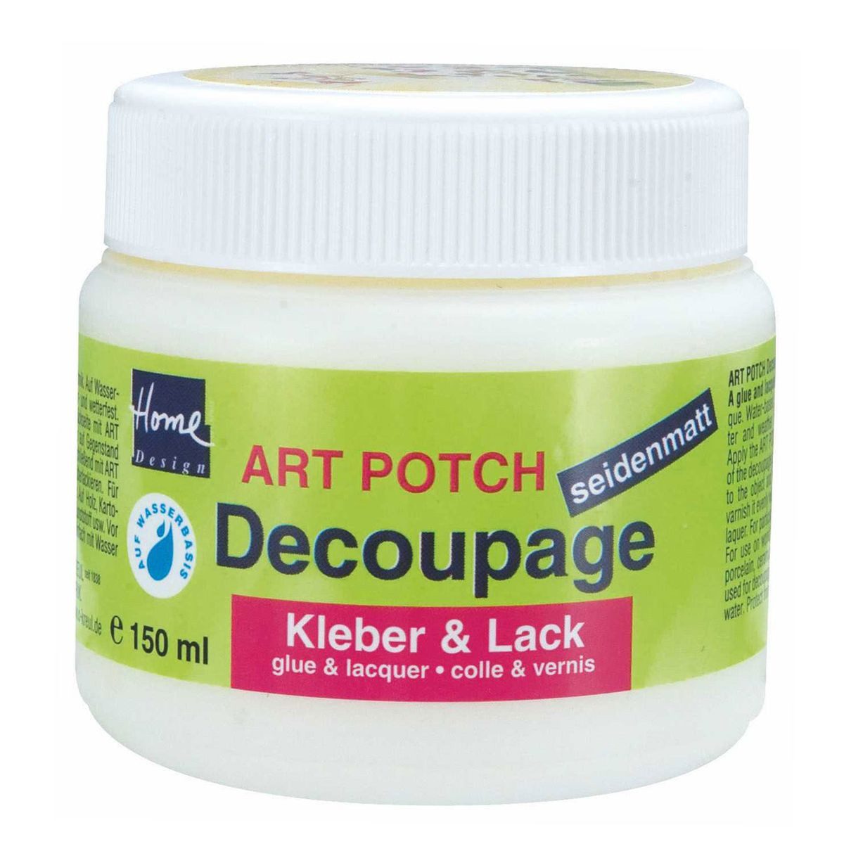 Lack KREUL Kleber & Lack Art Potch Decoupage seidenmatt 150ml Dose