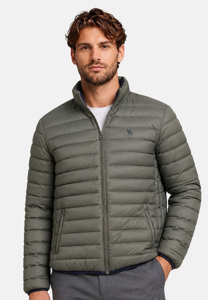U.S. Polo Assn. Steppjacke leichtes Modell mit Stehkragen und Zippertaschen Sportliche Übergangsjacke mit klassischer Steppoptik und Brustlogo