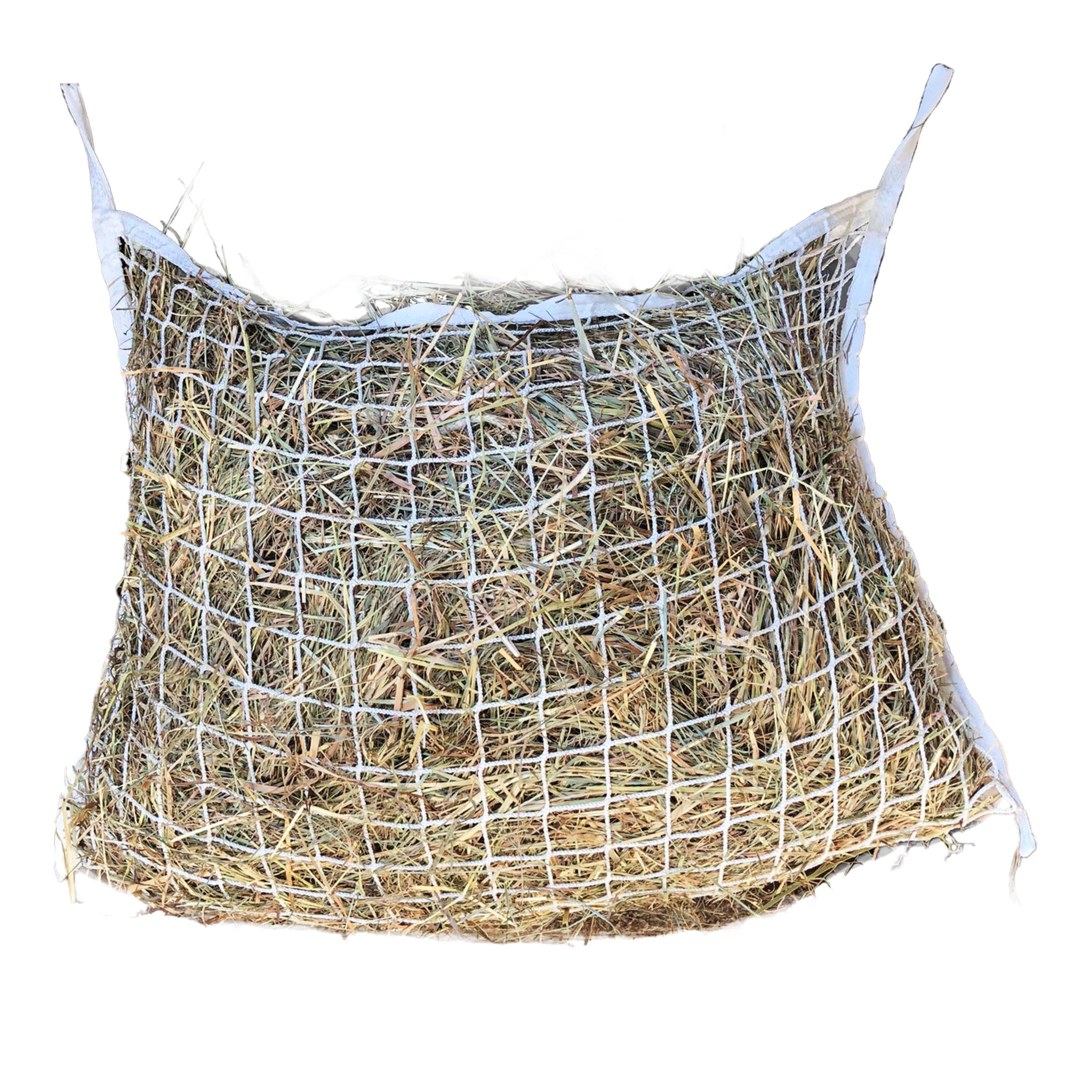 Pferdelinis Heunetz Heunetz für Pferde, eckig, in weiß, engmaschiges Heunetz 3x3 cm, Füllgewicht: 4,5 kg, Maße: 70 cm x 80 cm