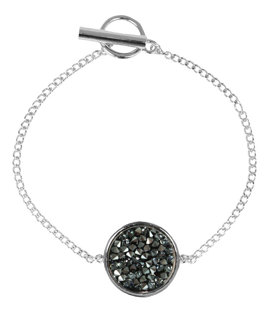 Armband LUISIA® Silbernes Damen Armband mit schwarzen Prem