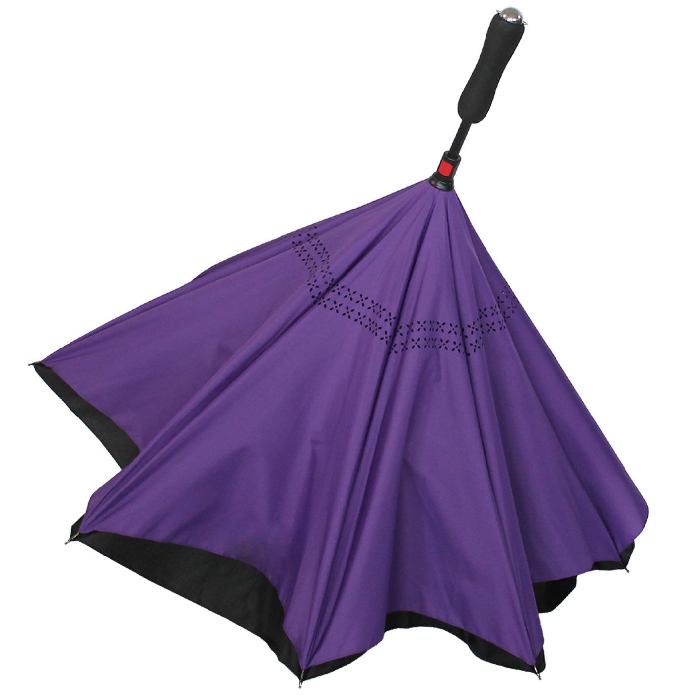 iX-brella Stockregenschirm Reverse-Schirm mit Auf-Automatik und Schirmhülle, öffnet sich verkehrt herum – Bild 3 von 5