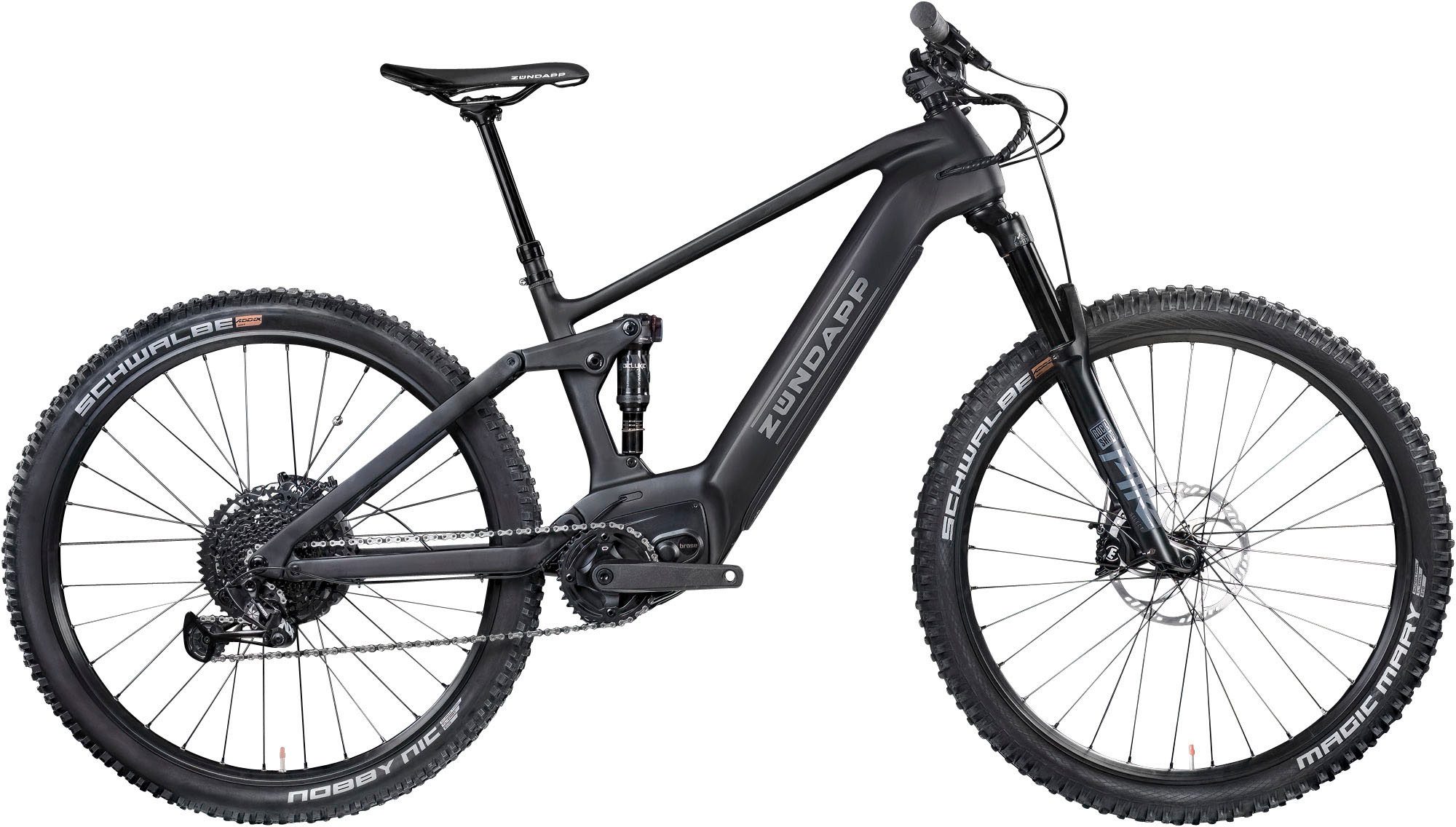 Zündapp E-Bike TX630, 12 Gang SRAM NX Eagle RD-NX-1.B1 Schaltwerk, Kettenschaltung, Mittelmotor, 630 Wh Akku, Pedelec, Elektrofahrrad für Damen u. Herren, MTB, Mountainbike