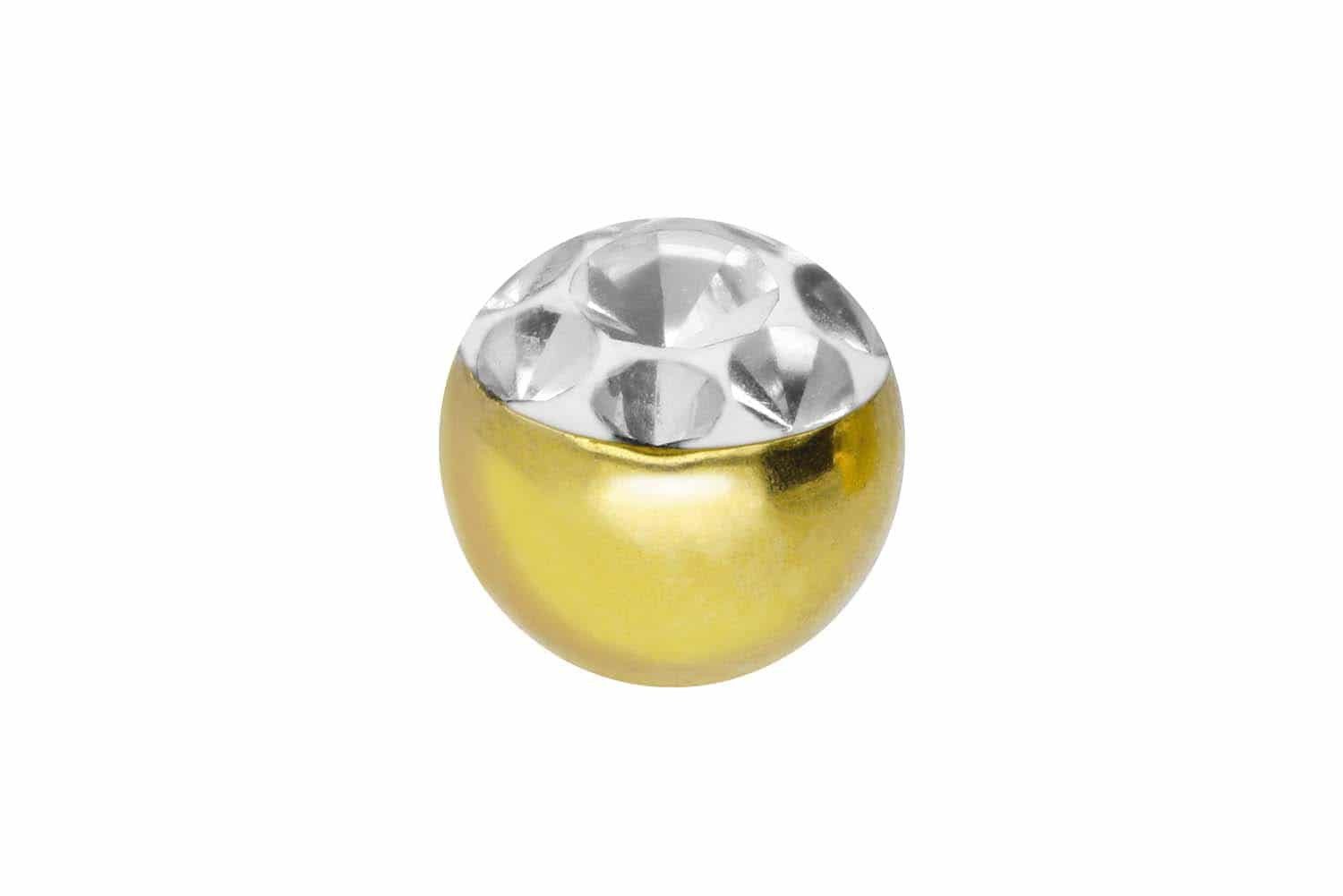 PIERCINGLINE Piercing-Set Chirurgenstahl Schraubkugel MULTIKRISTALLE (Schra günstig online kaufen