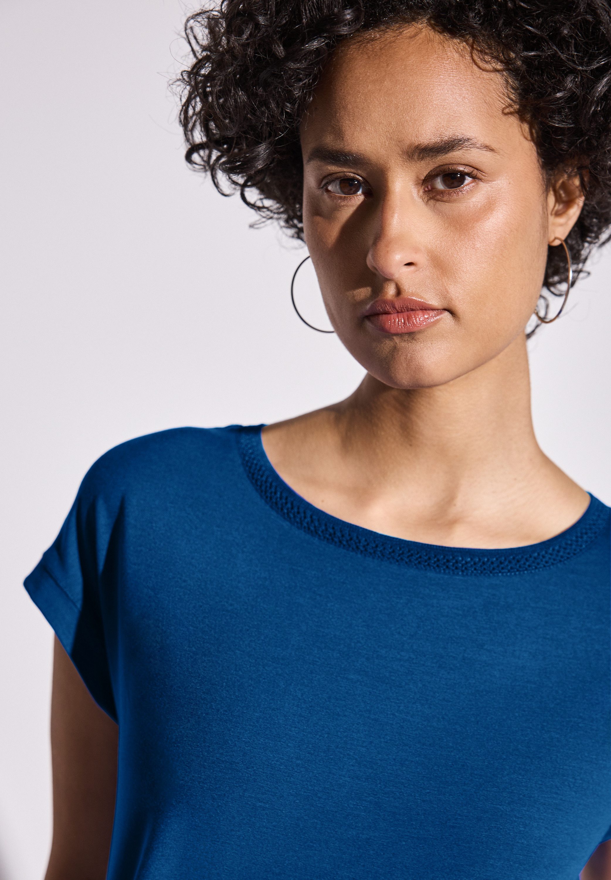 STREET ONE T-Shirt mit U-Boot-Ausschnitt