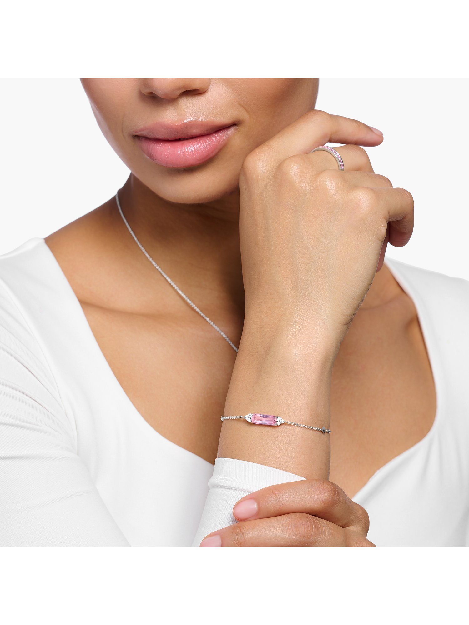 THOMAS SABO Silberarmband Thomas Sabo Damen-Armband 925er Silber Zirkonia