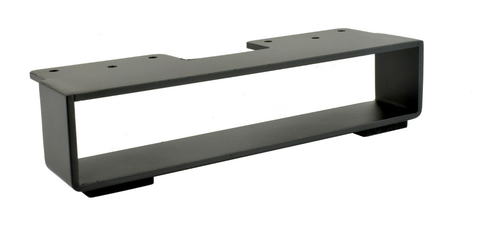Prima-Online Möbelfuß Möbelbeine Rechteckig 22,5 x 5,4 cm, Stahl Schwarz Matt, 4mm stark, (4-St)