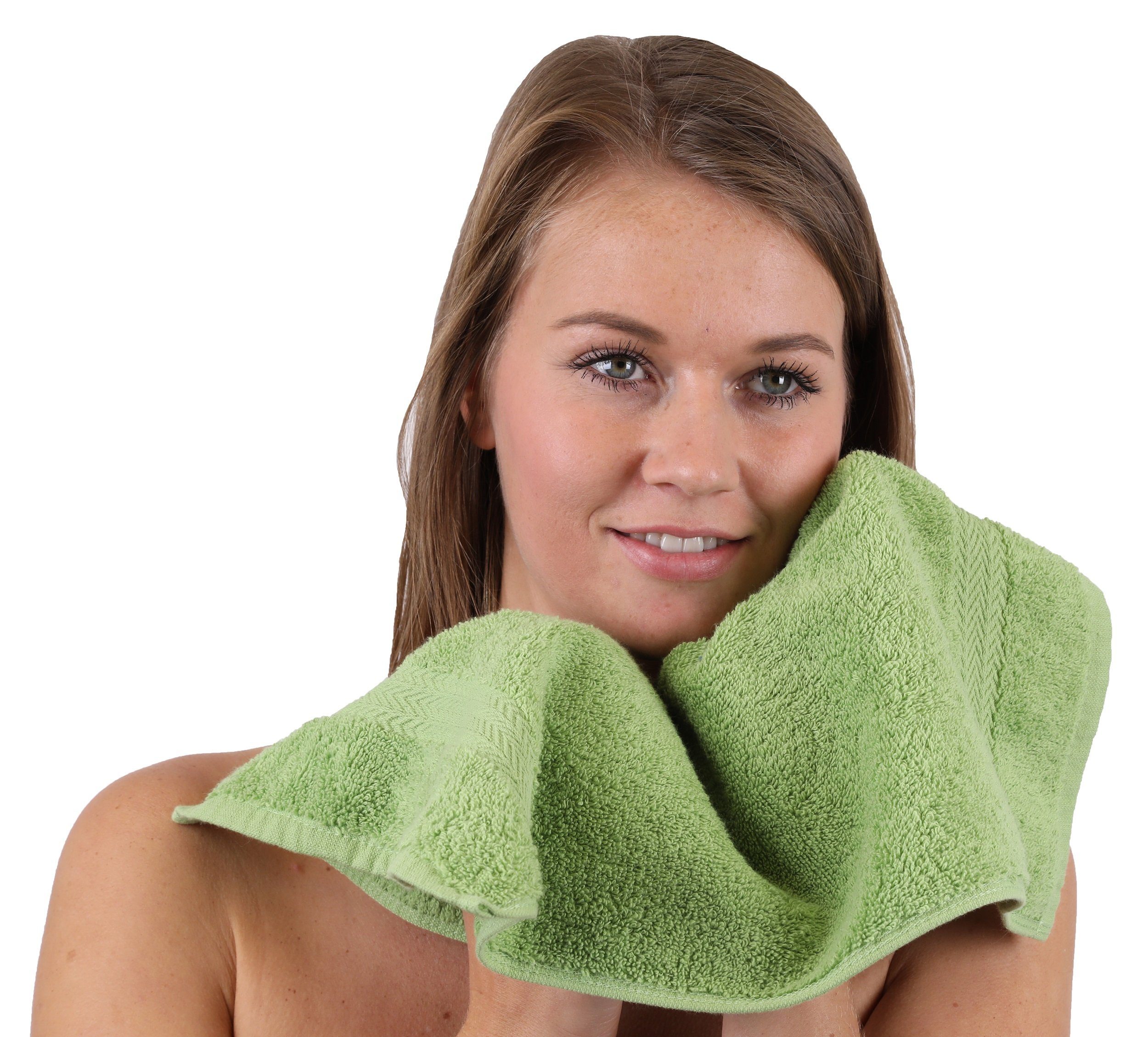 Handtuch Baumwolle apfelgrün Betz und Handtuch-Set smaragdgrün, 10-TLG. Farbe 100% Classic Set