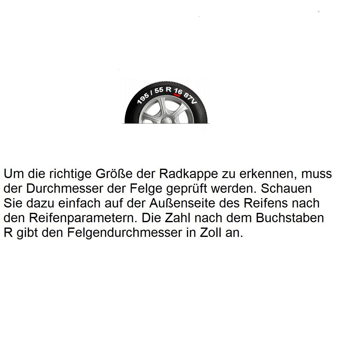 NRM Radkappen Zoll, 13 Radkappen Extra, in rot/silber 13" 4 Stück Drift