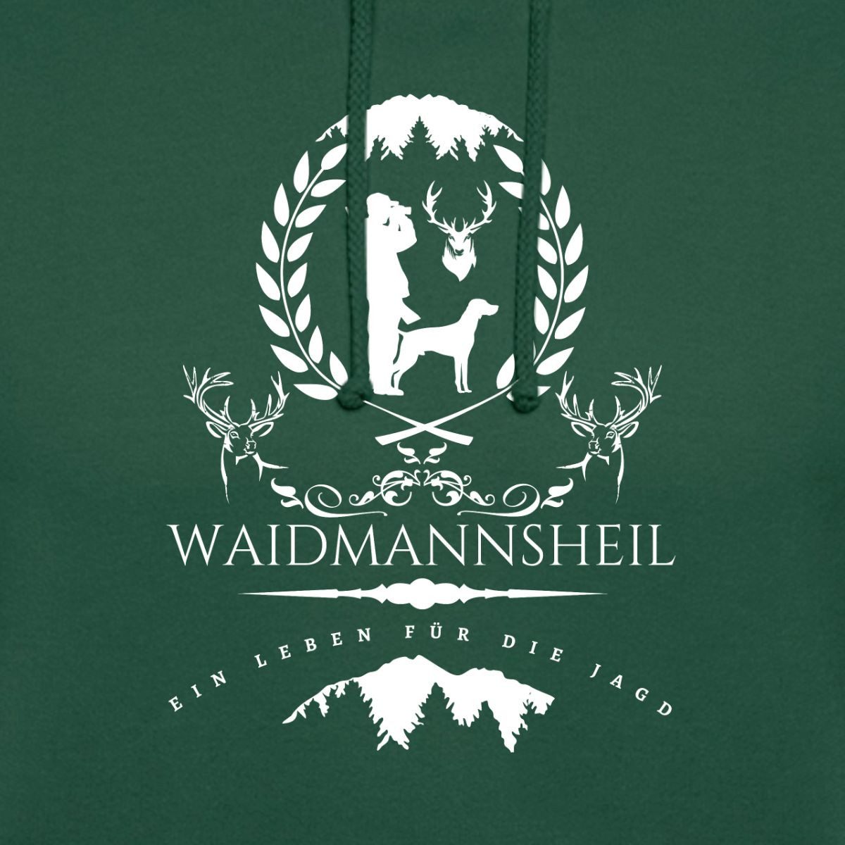 Spreadshirt Hoodie Waidmannsheil, Ein Leben für die Jagd Unisex Hoodie (1-tlg)