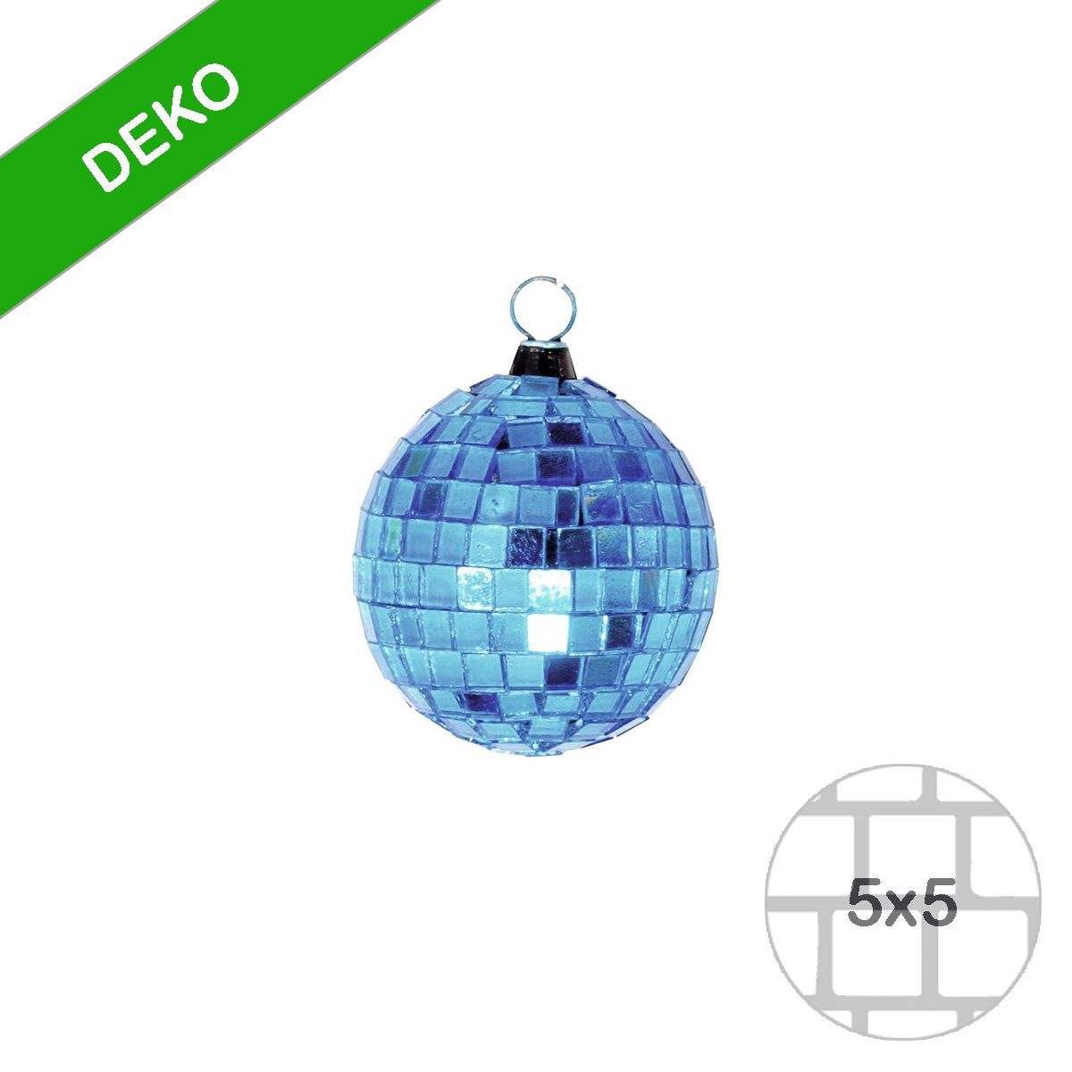 SATISFIRE Discolicht 5cm Disko Party Discokugel Spiegelkugel coole Mini Deko blau