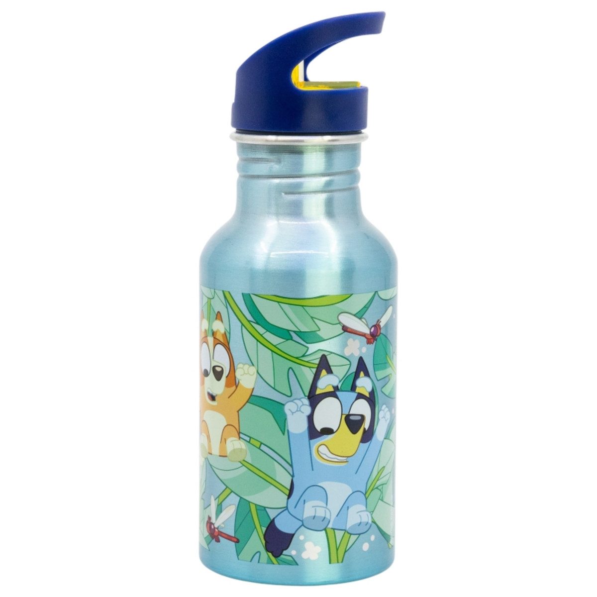 Bluey Trinkflasche Wasserflasche 545 ml Flasche mit Trinkaufsatz und Schraubverschluss