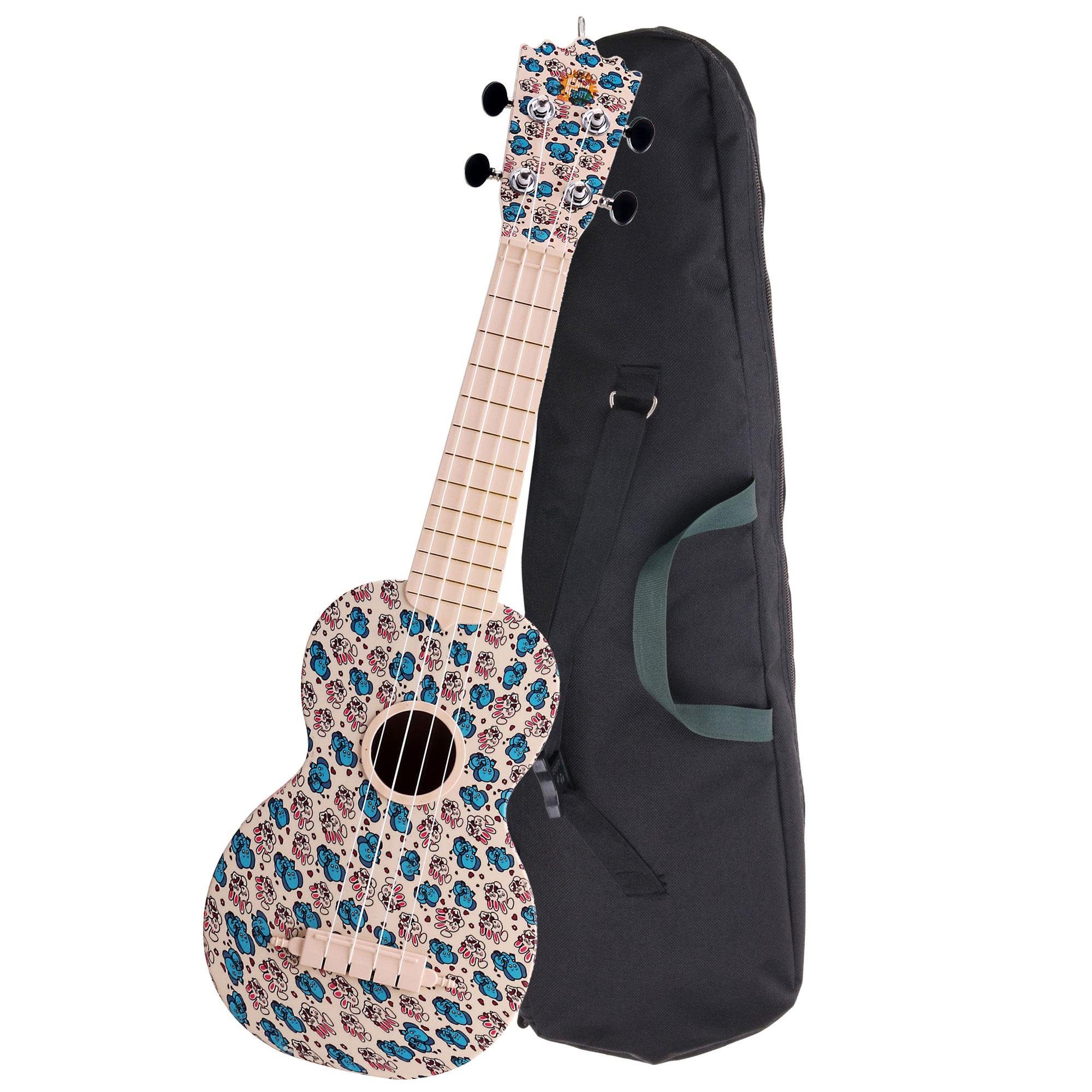 Classic Cantabile Ukulele BeachBuddy aus ABS Material, Sopranukulele, Outdoor & Strand tauglich inkl. Tasche